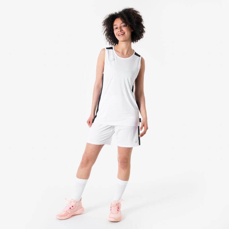 Maiou baschet unisex TANK 100 Alb