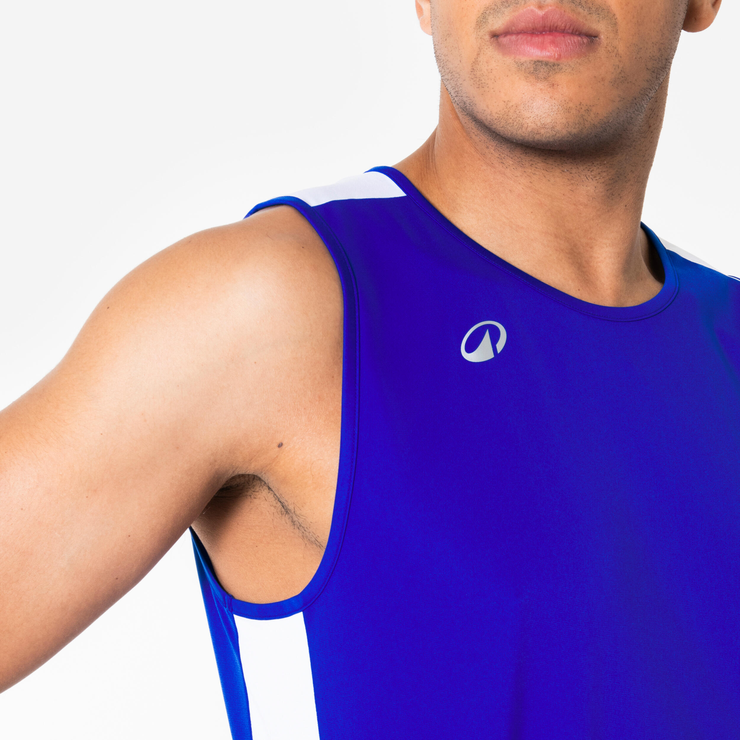Ärmelloses Basketballtrikot Damen/Herren - Tank 100 blau 3/8