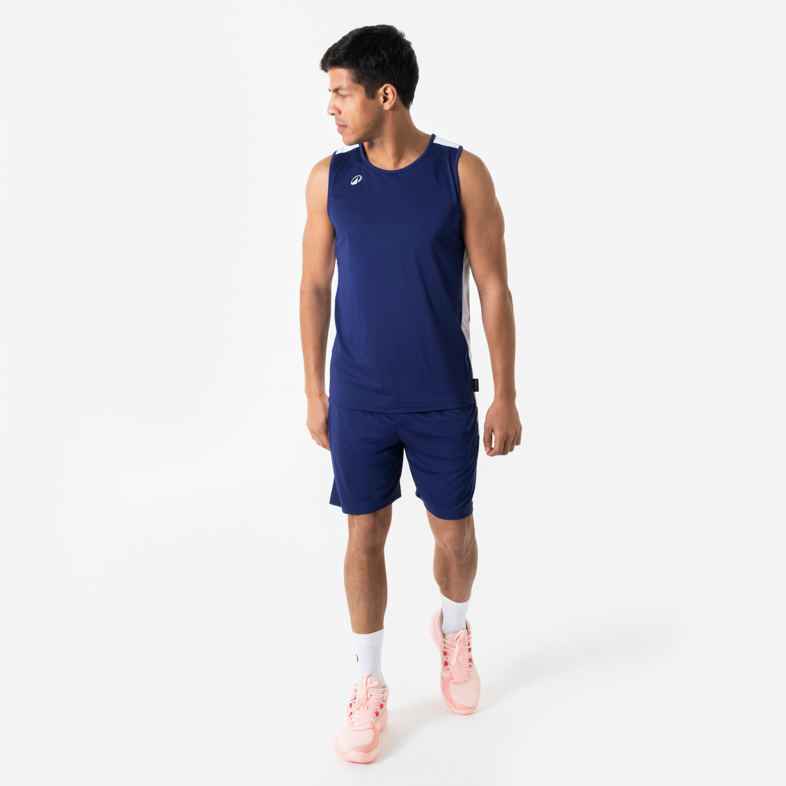 Damen/Herren Basketball Trikot ärmellos - Tank 100 marineblau 7/7