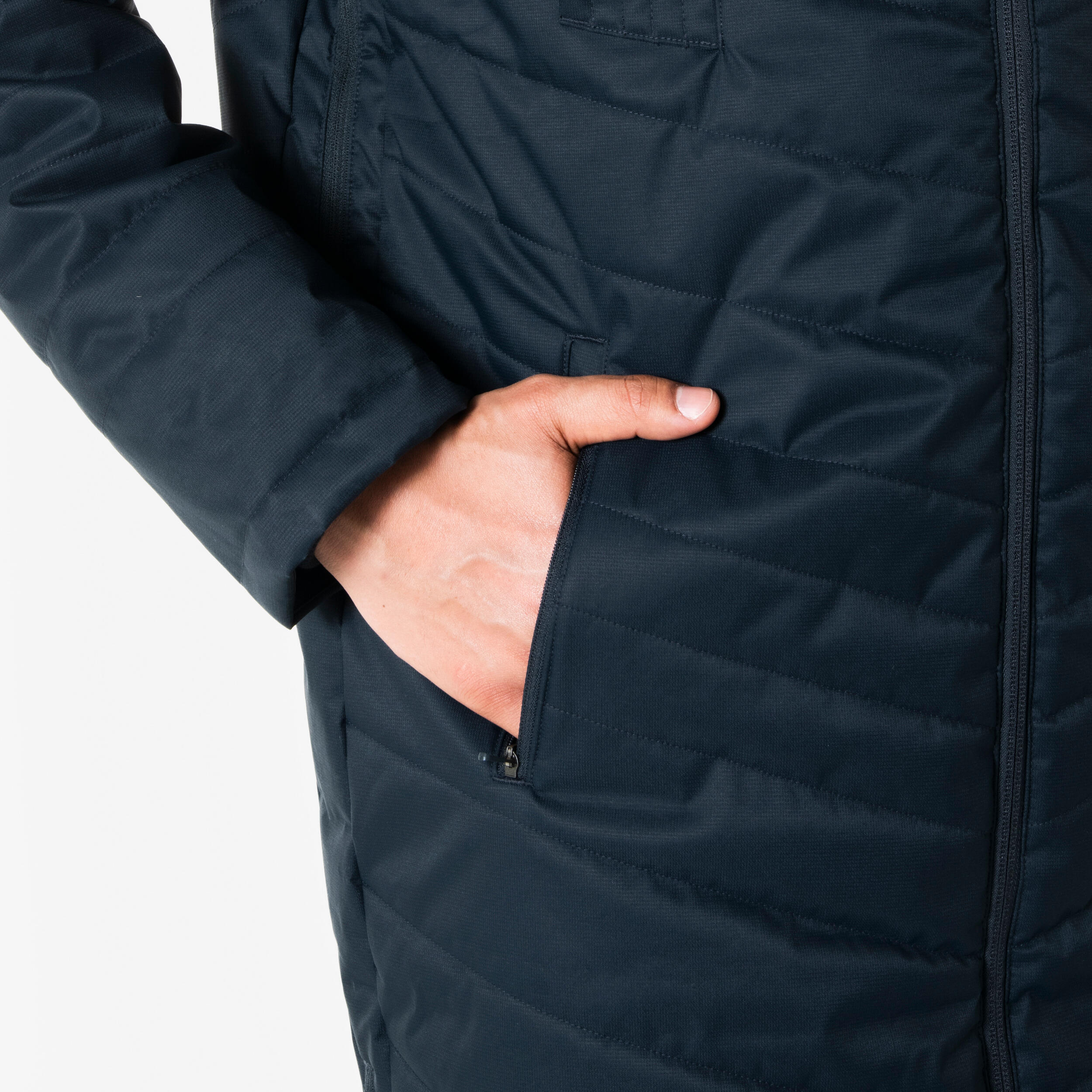 KIPSTA Dlhá futbalová bunda (parka) pre dospelých čierna 2XL · záber 5