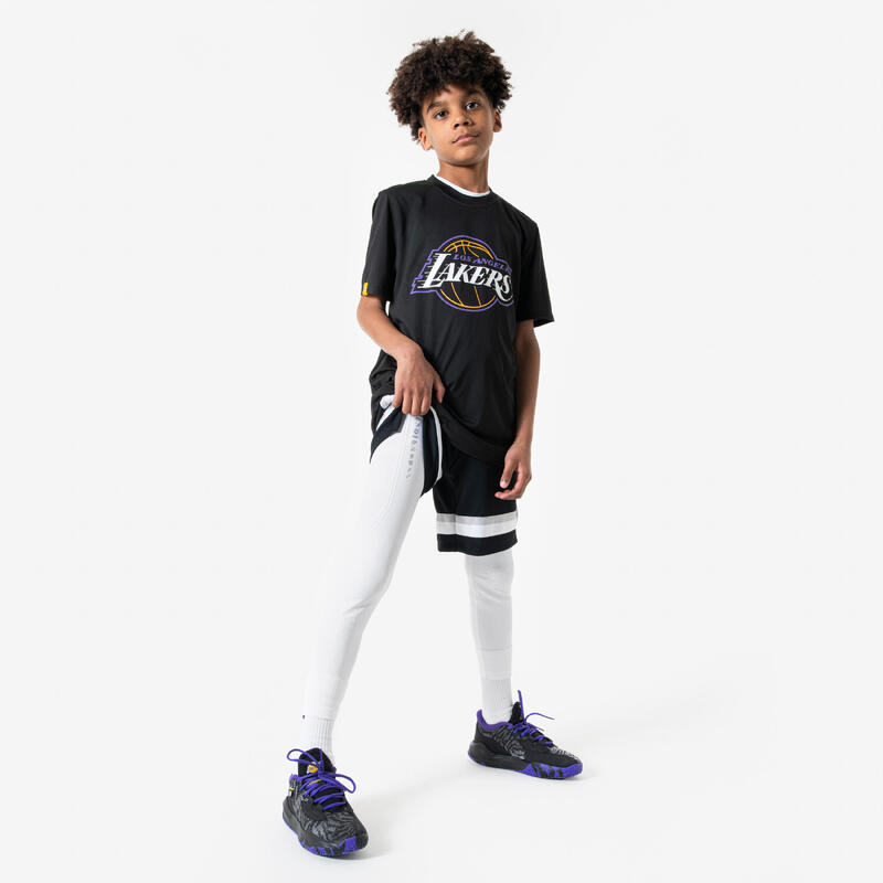 Colanți pentru baschet 3/4 NBA Alb Copii