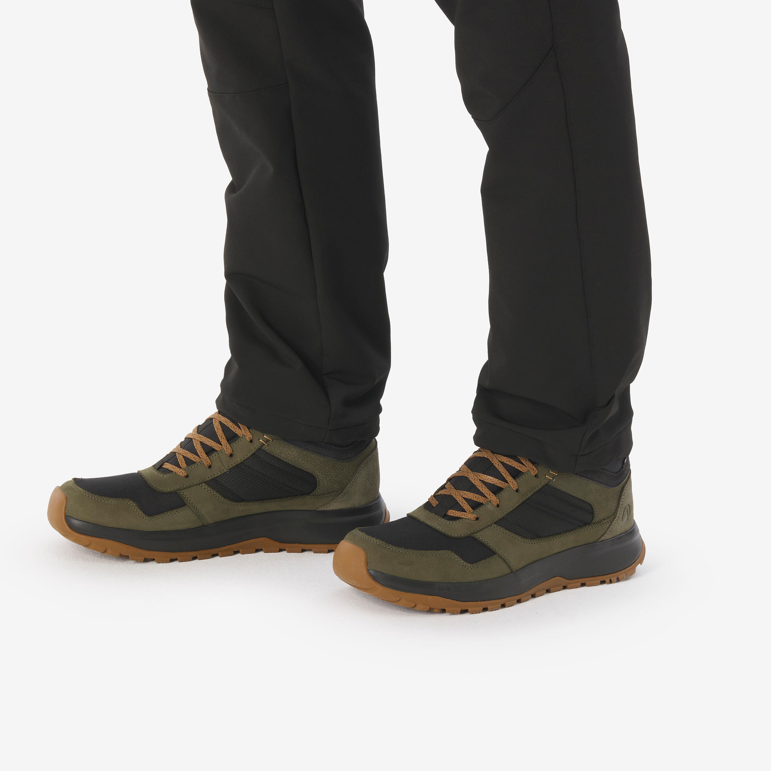 Men’s Warm Leather Hiking Boots, NH 500 Mid - QUECHUA