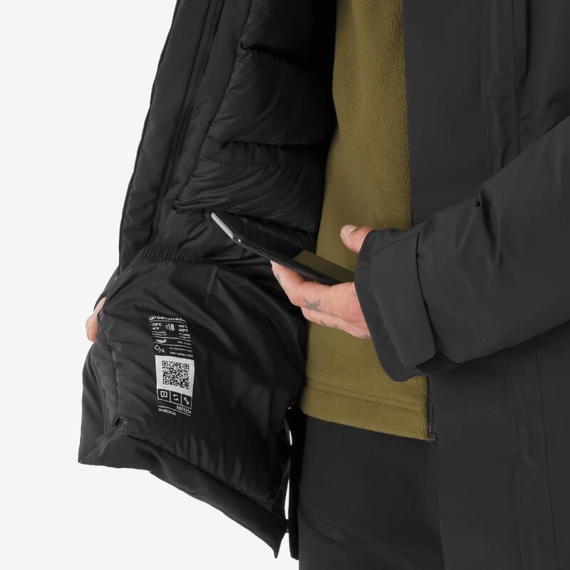Parka de drumeție -20°C impermeabilă, NH900 Plume negru Bărbați