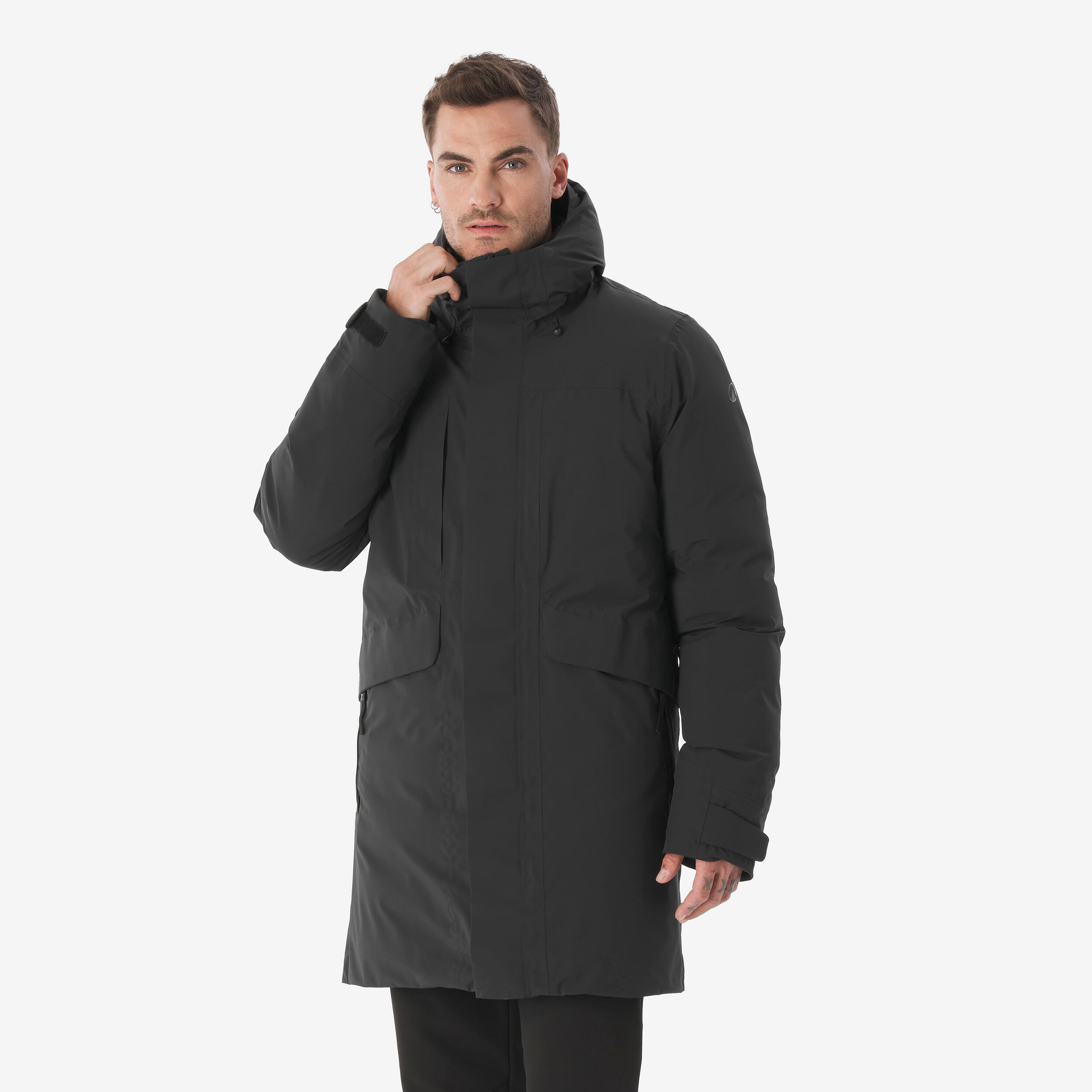 QUECHUA Parka caldo trekking uomo NH900 piuma nero | -20°C