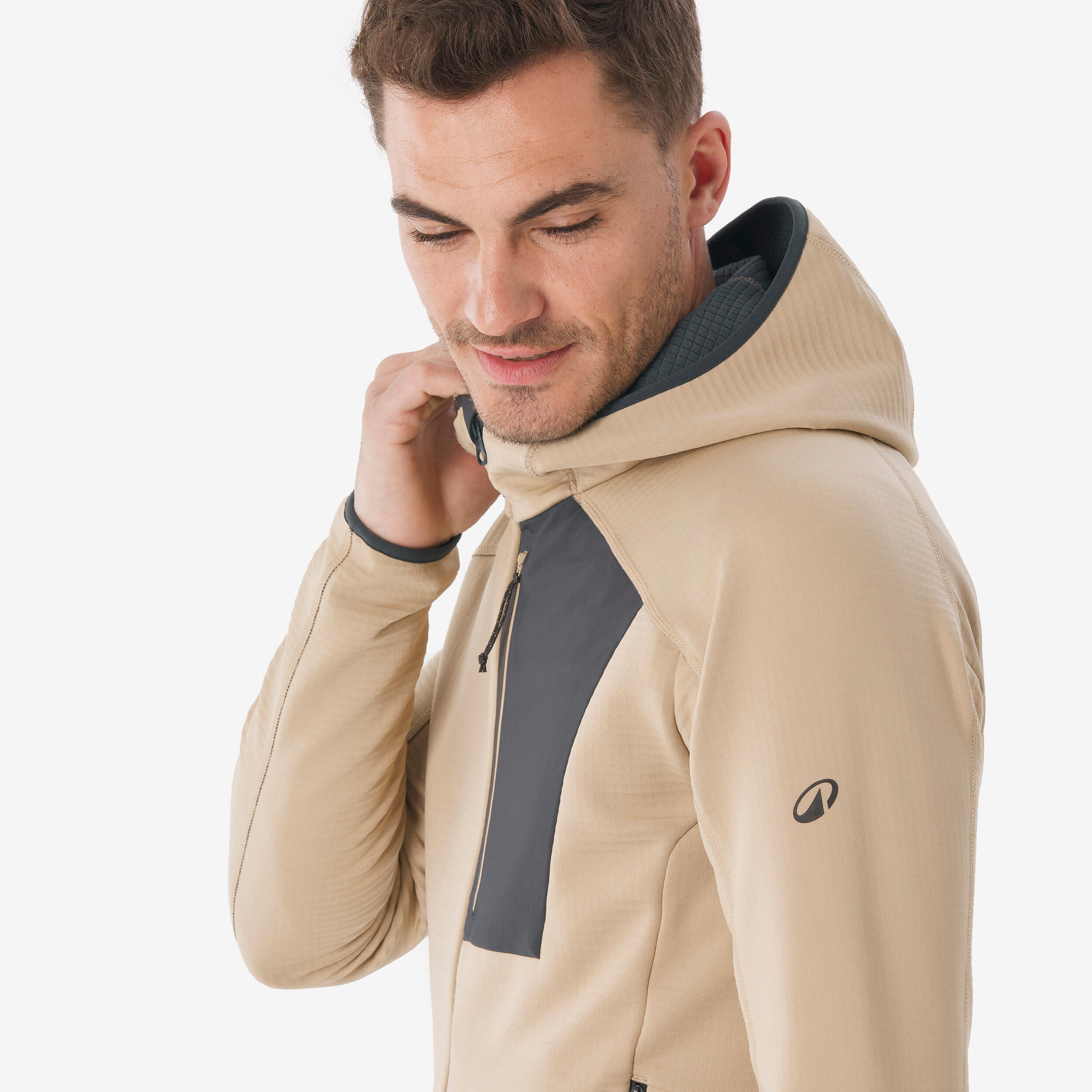 Men’s Full-Zip Fleece Hiking Jacket, MH 500 - QUECHUA