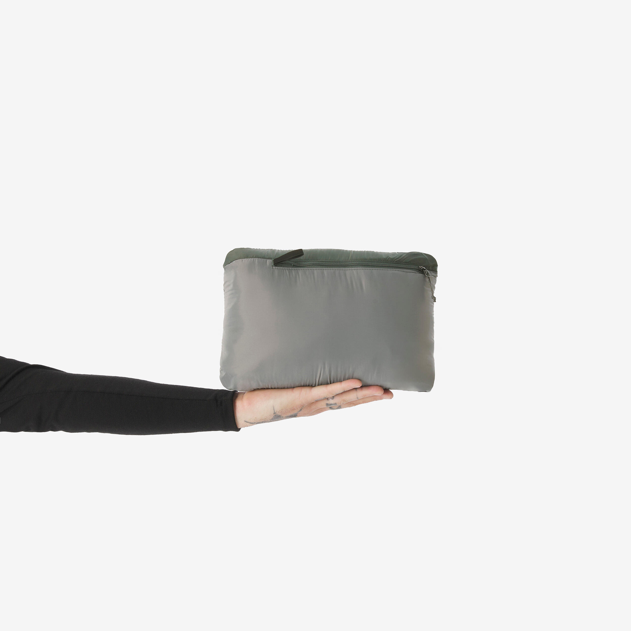 Doudoune de trek synthétique à capuche homme, MT100 - 5°C vert 7/7