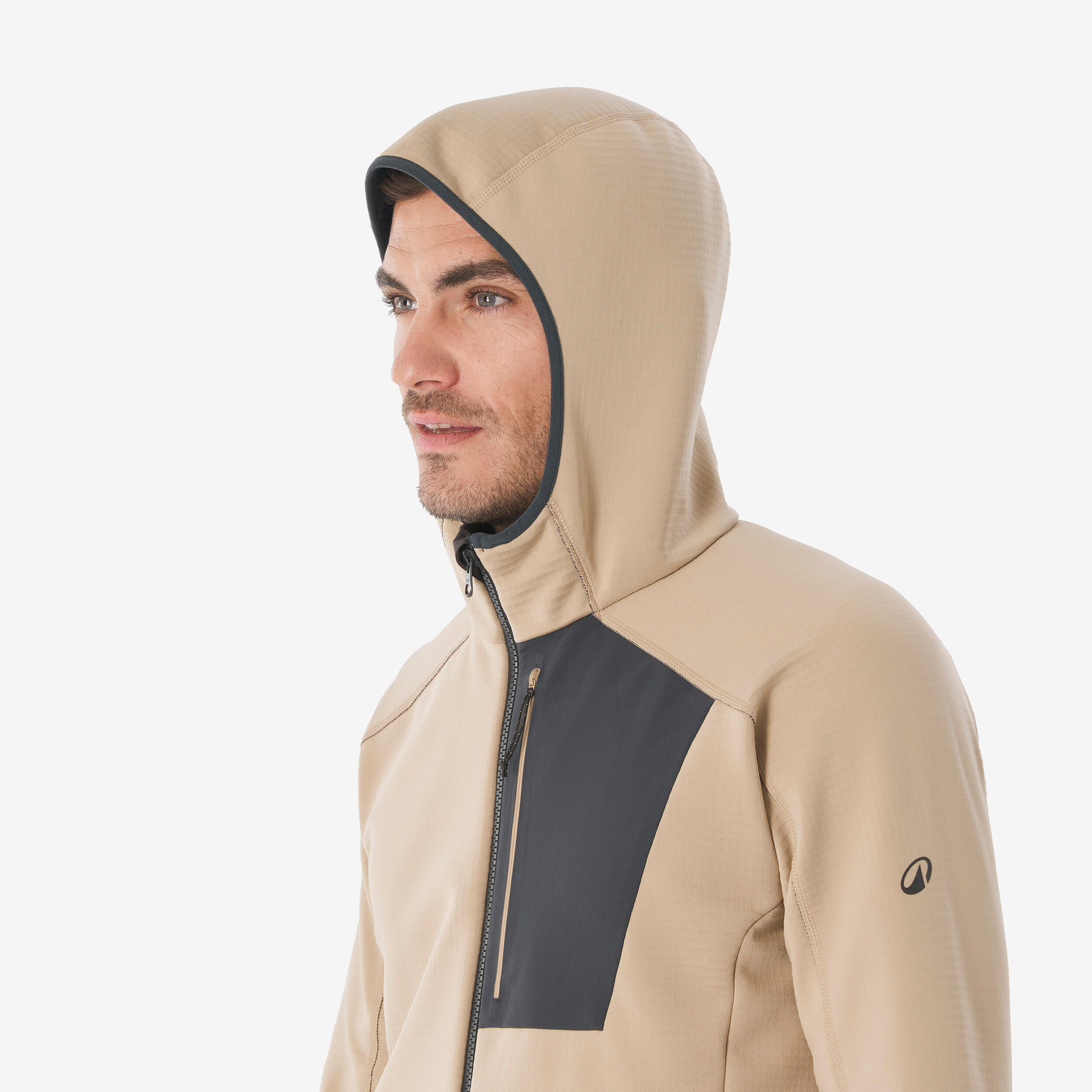 Men’s Full-Zip Fleece Hiking Jacket, MH 500 - QUECHUA