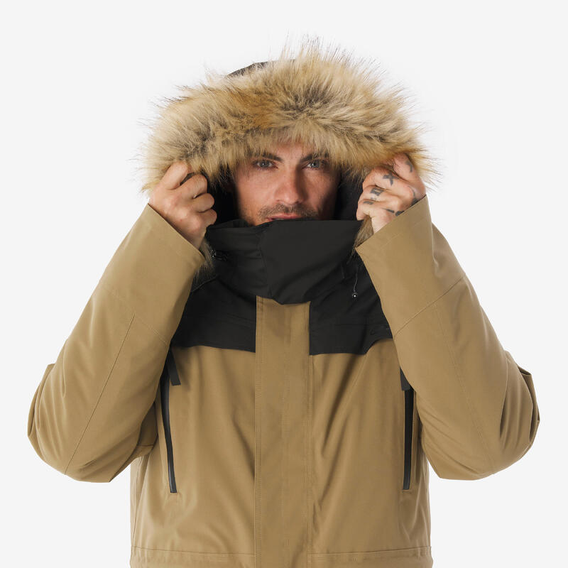 Geacă Parka Impermeabilă Drumeție NH900 -20°C Maro Bărbați