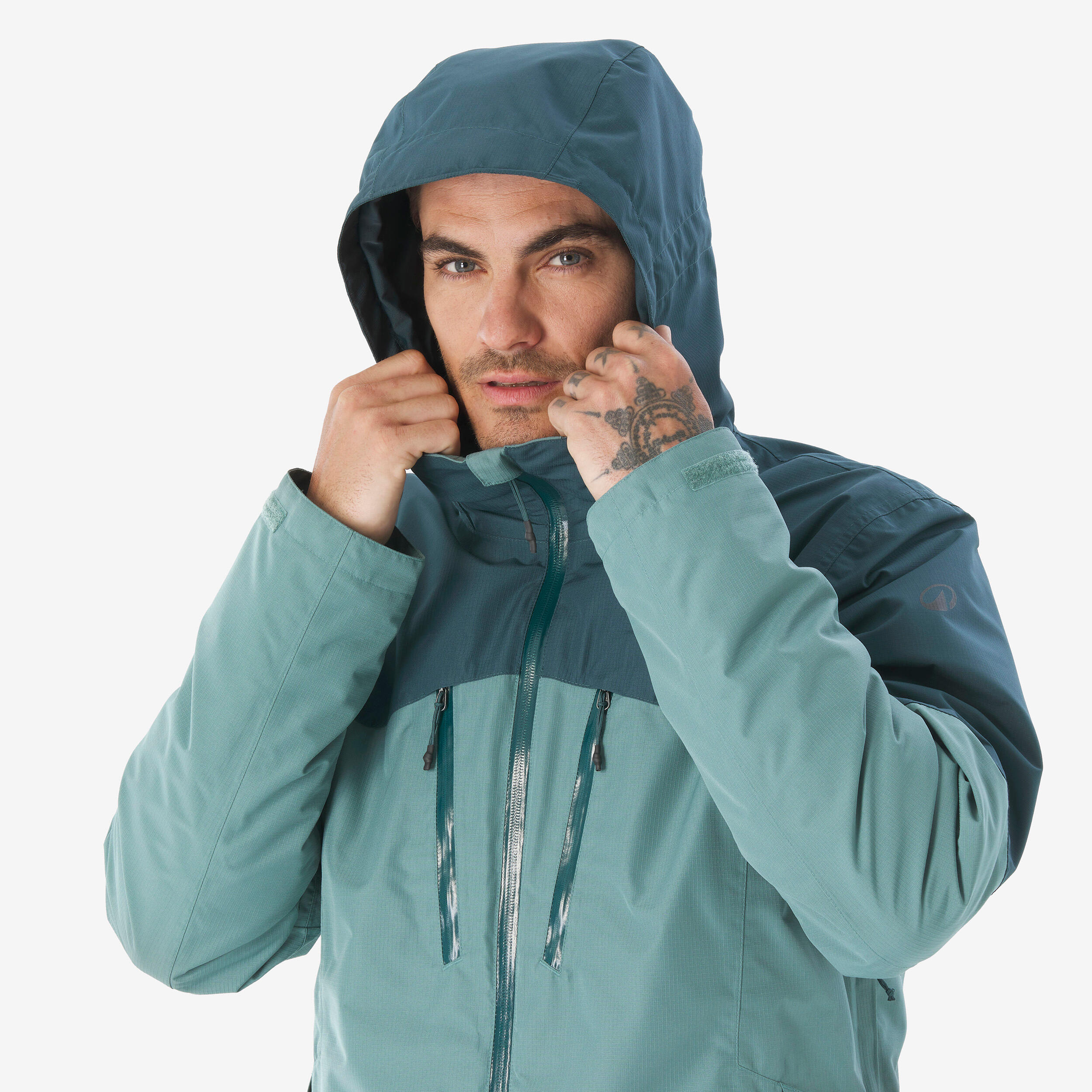 Men’s 3in1 waterproof hiking jacket -10°C, MH500 Mountain - Green