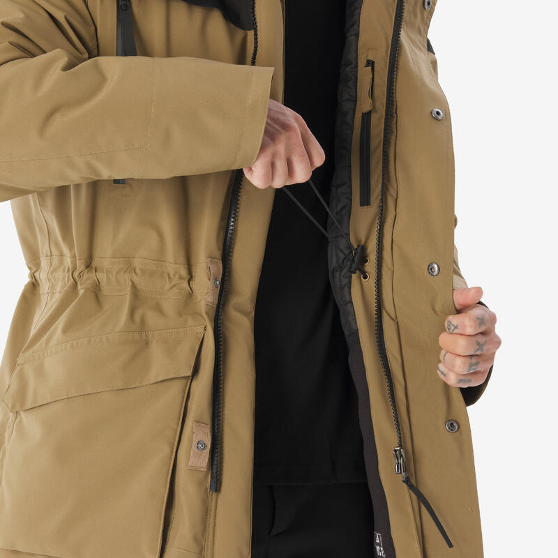 Geacă Parka Impermeabilă Drumeție NH900 -20°C Maro Bărbați