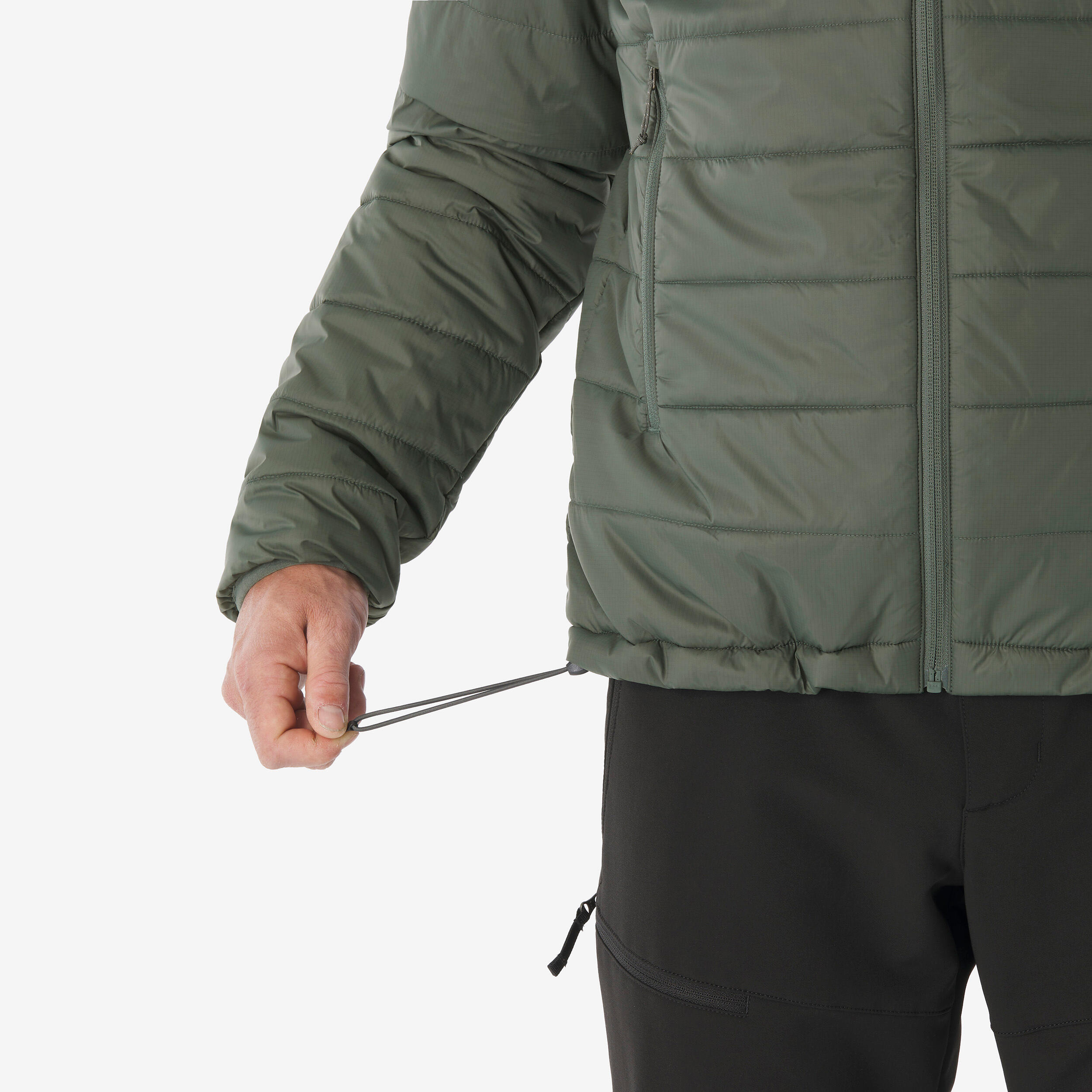 Doudoune de trek synthétique à capuche homme, MT100 - 5°C vert 4/7