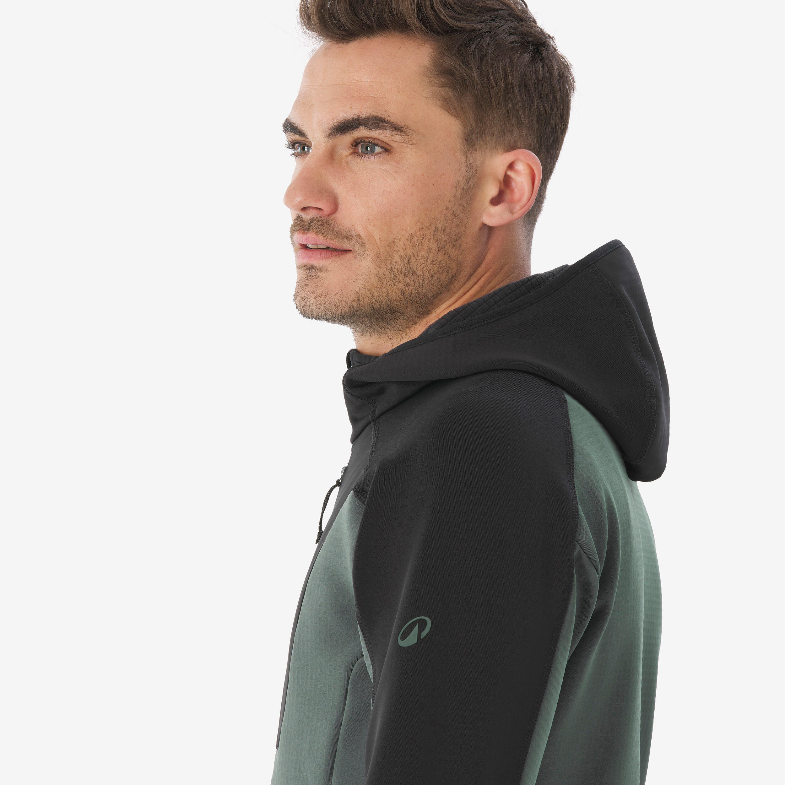 Men’s mountain hiking fleece jacket, MH500 Full Zip - Black