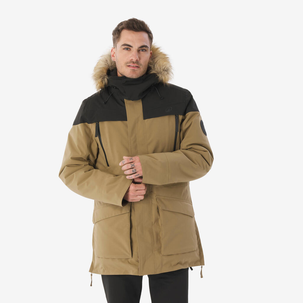 Parka Herren bis -20 °C wasserdicht Wandern - NH900 braun