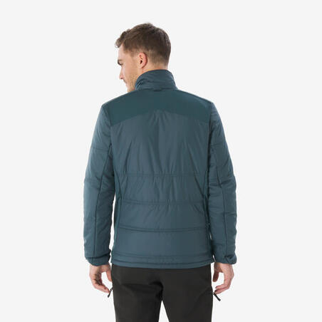 Куртка чоловіча NH500 для туризму водонепроникна 3-в-1 зелена