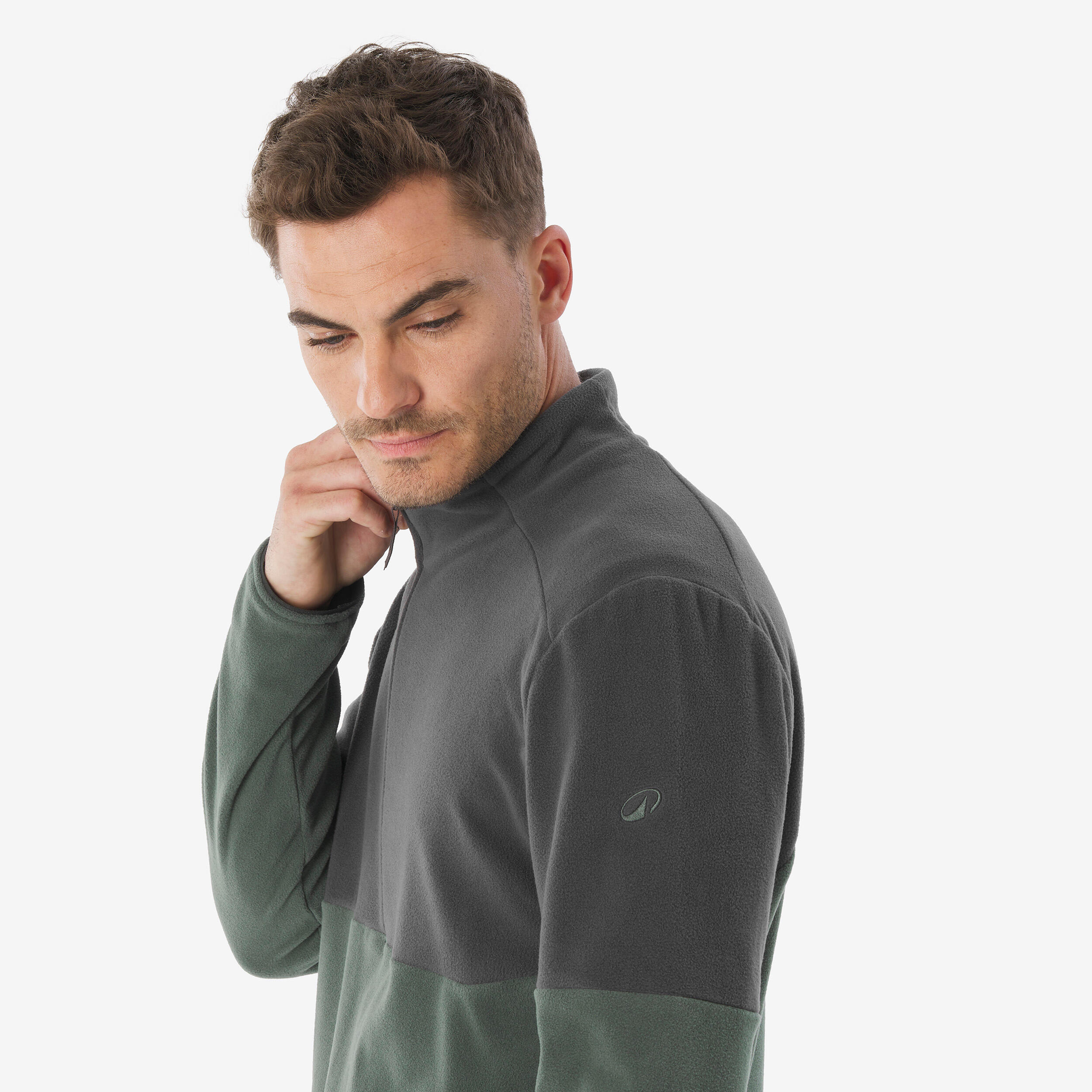 Men’s Half-Zip Fleece Hiking Sweater, MH 500 - QUECHUA