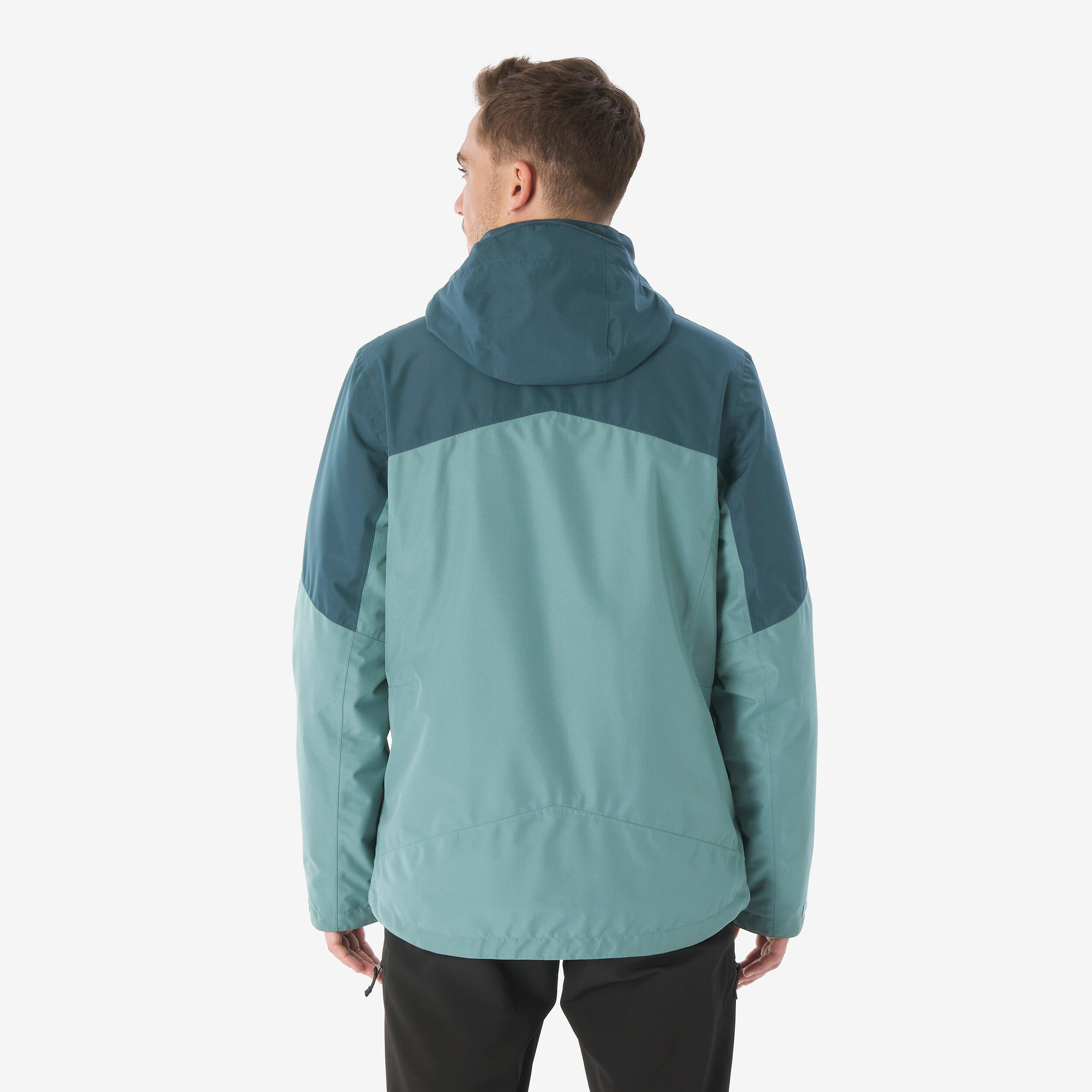 Men’s 3in1 waterproof hiking jacket -10°C, MH500 Mountain - Green 5/17