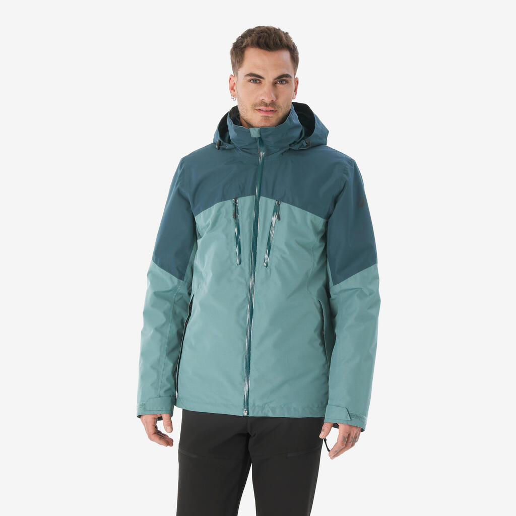 3-in-1-Jacke Herren bis -10 °C wasserdicht Wandern - NH500 Mountain grün