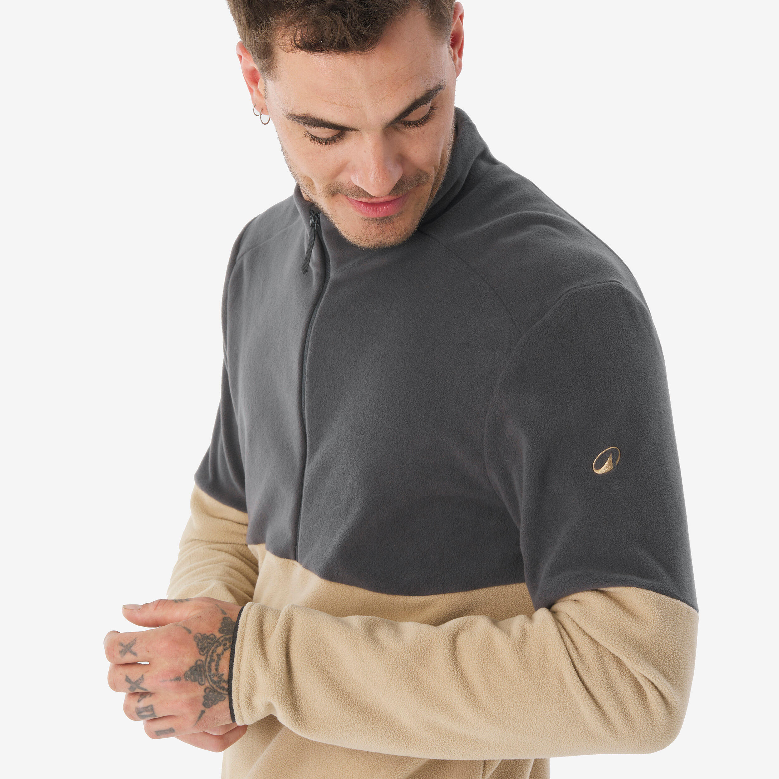 Chandail de randonnée en polaire à demi-zip homme, MH 500 5/6