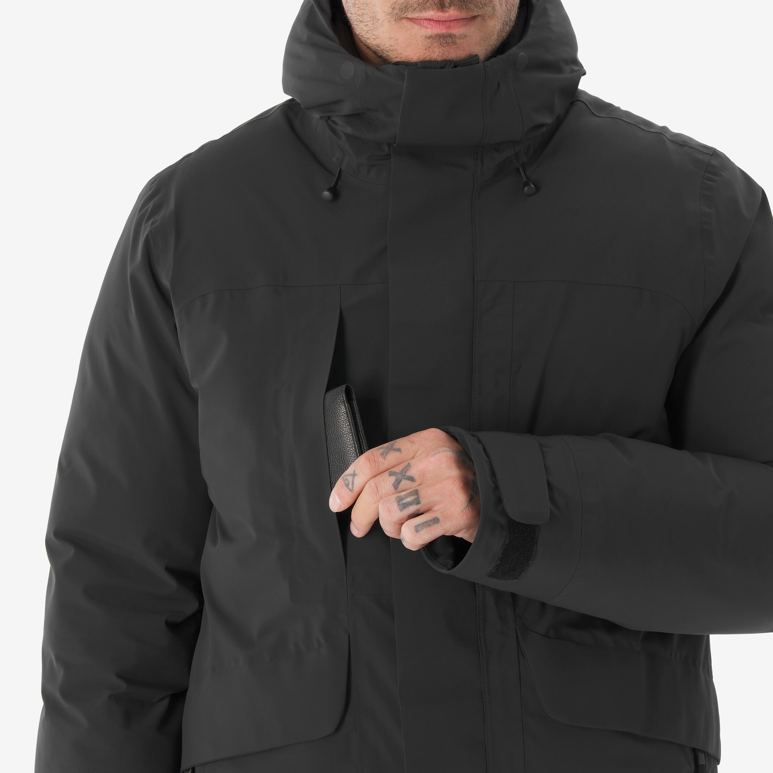 Men's waterproof hiking parka -20°C NH900 Feather - Black - Decathlon