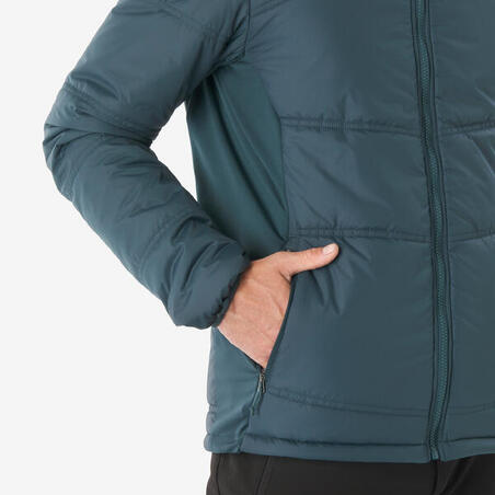 Куртка чоловіча NH500 для туризму водонепроникна 3-в-1 зелена