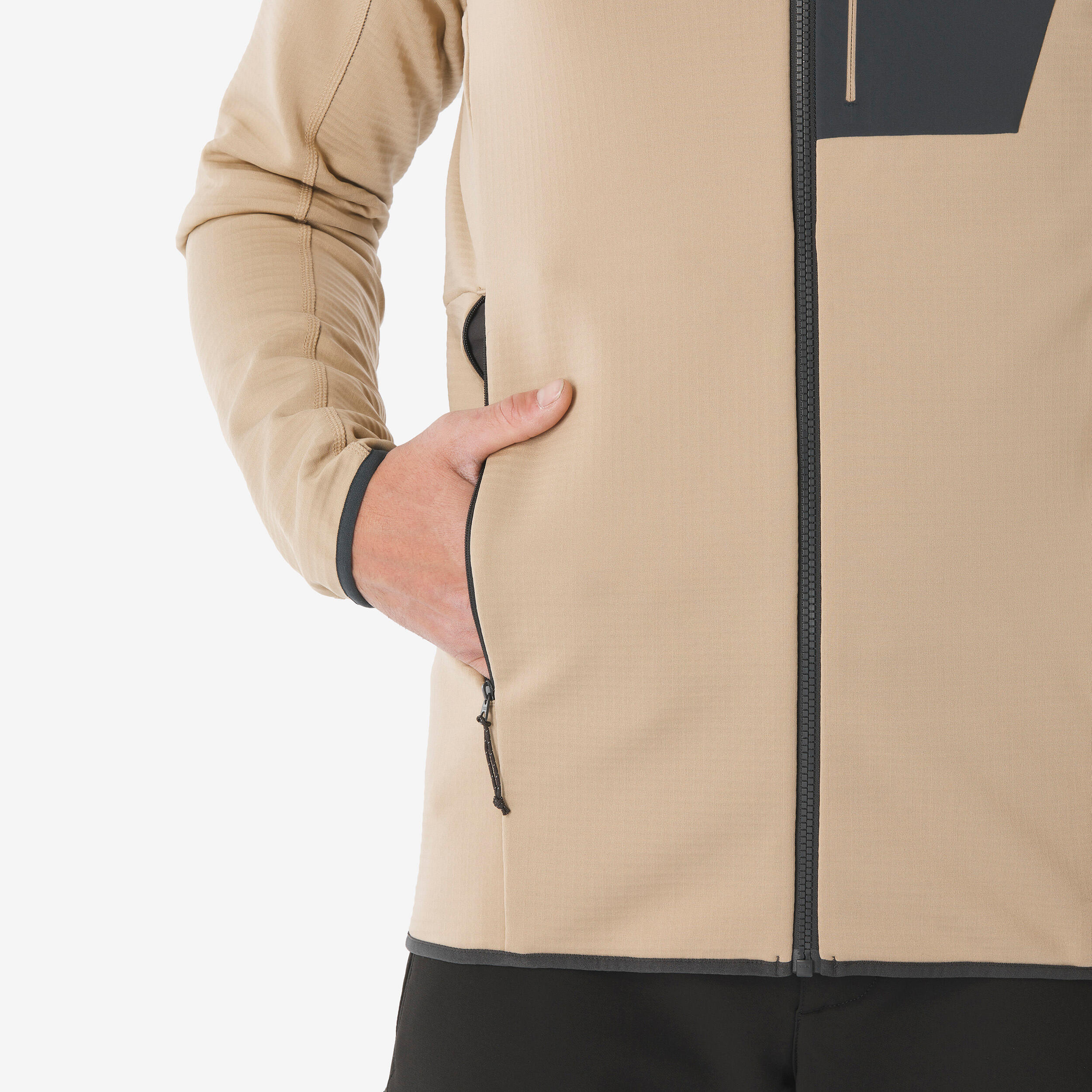 Men’s Full-Zip Fleece Hiking Jacket, MH 500 - QUECHUA