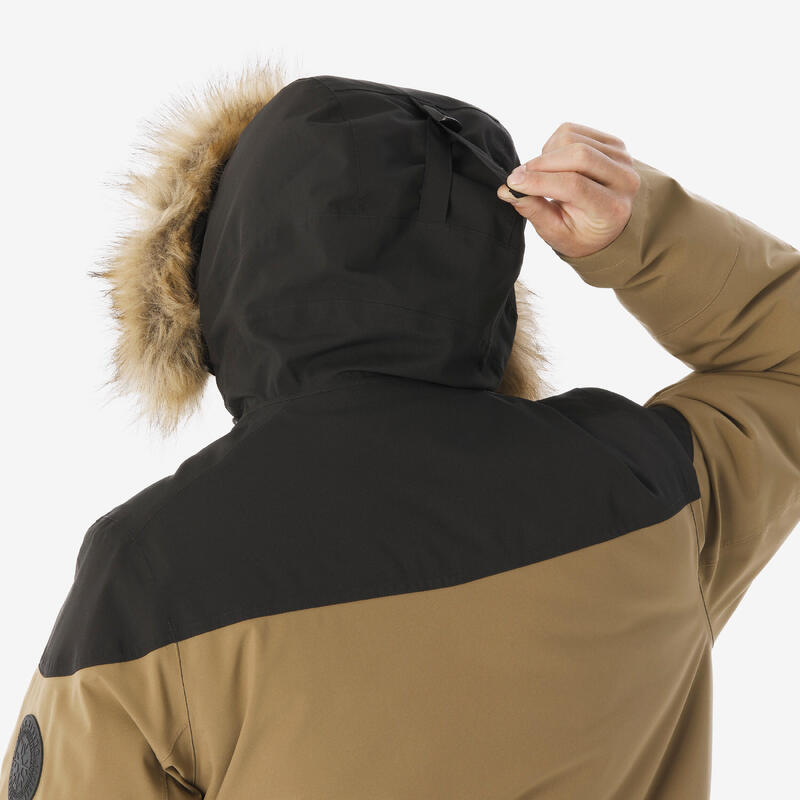 Geacă Parka Impermeabilă Drumeție NH900 -20°C Maro Bărbați