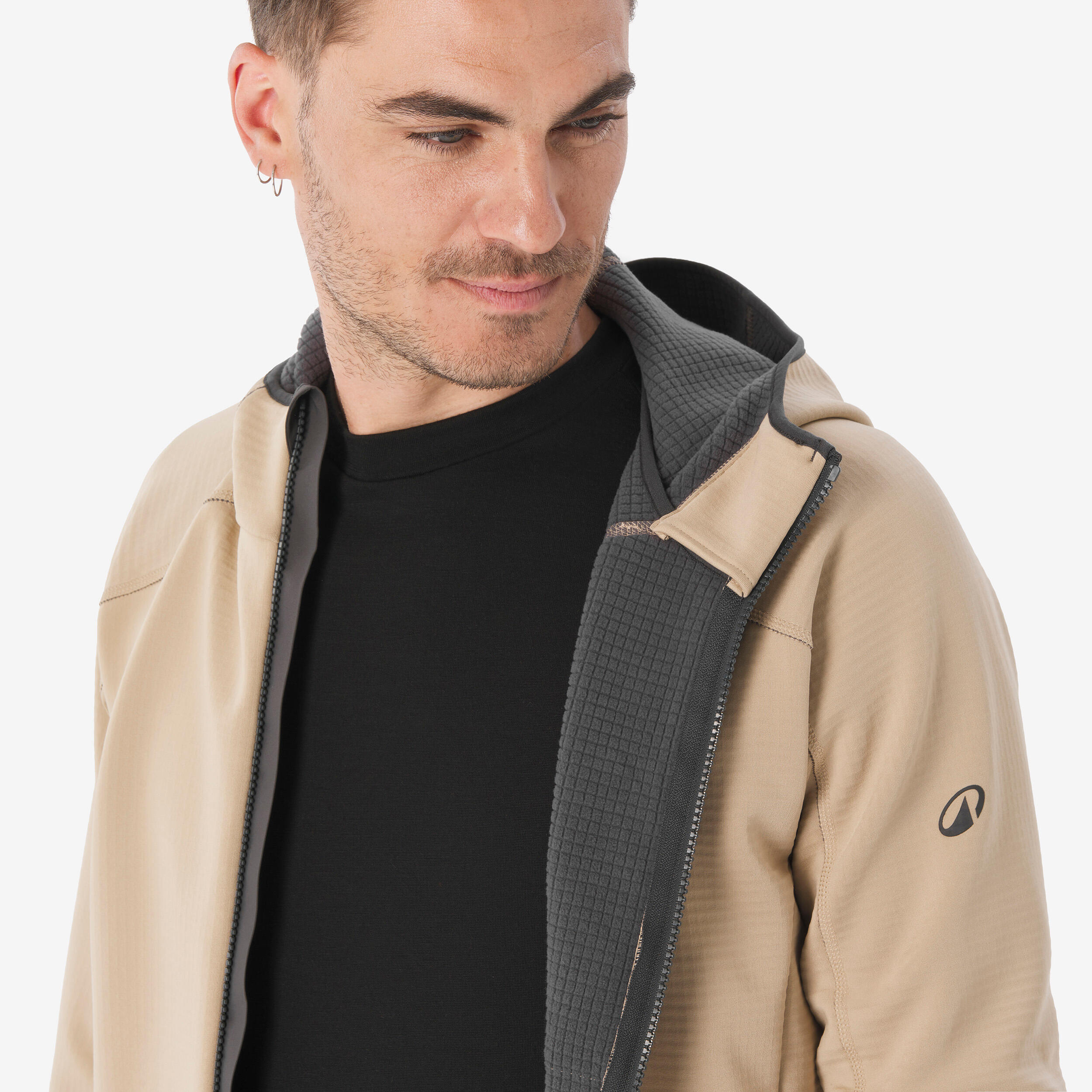 Men’s Full-Zip Fleece Hiking Jacket, MH 500 - QUECHUA
