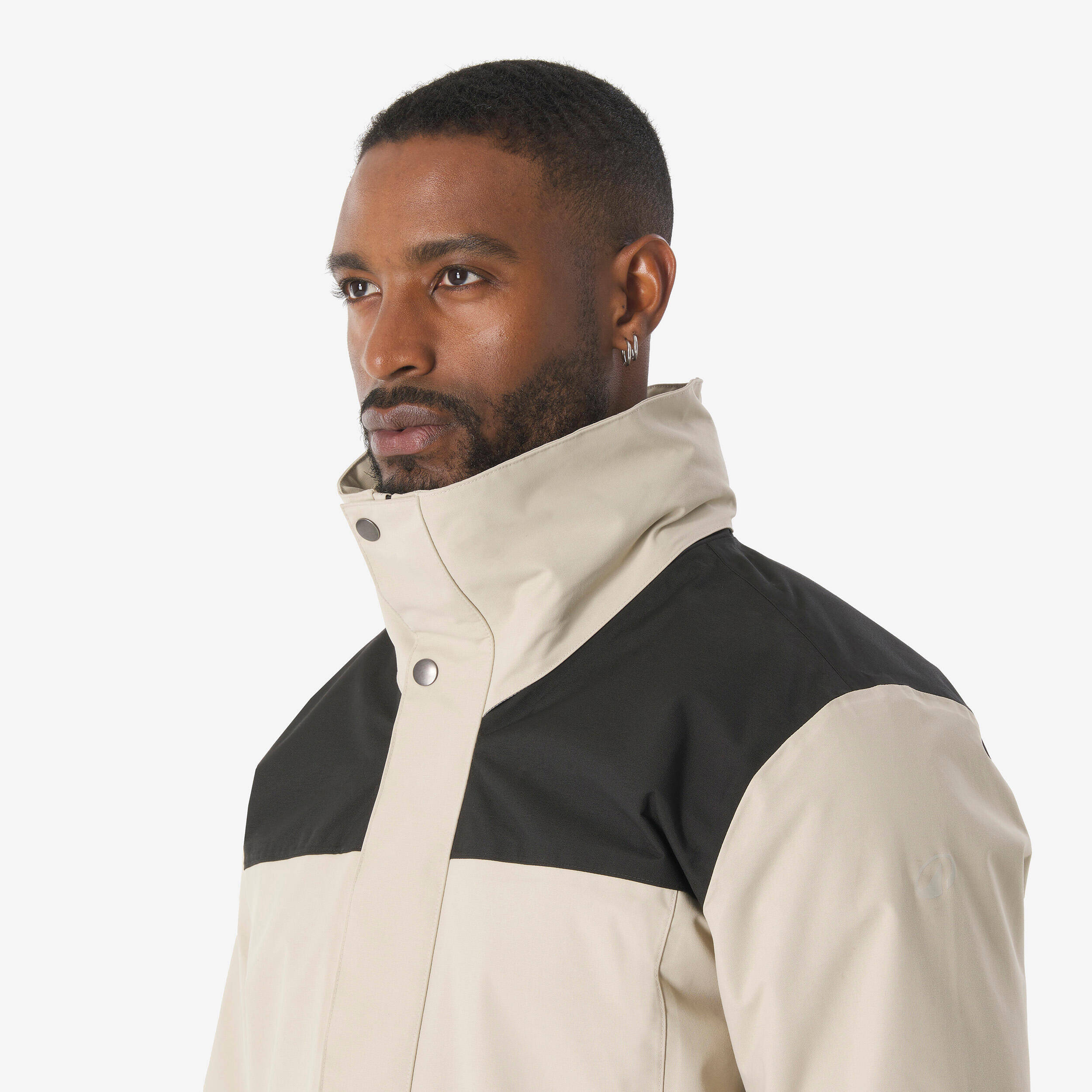 Men's Waterproof 3-in-1 Hiking Jacket 0°C NH100 - Beige -  2