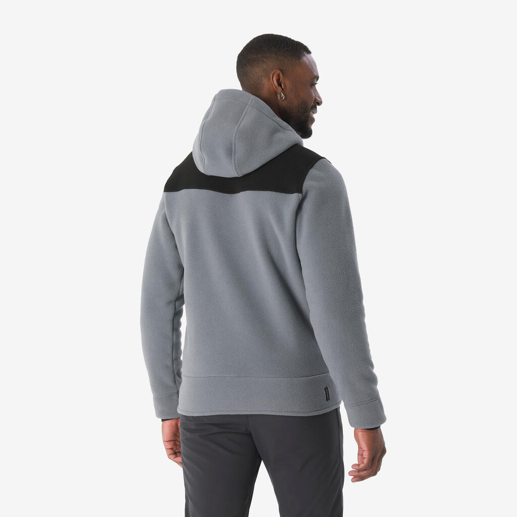 Men’s warm hiking fleece jacket NH500 - Grey