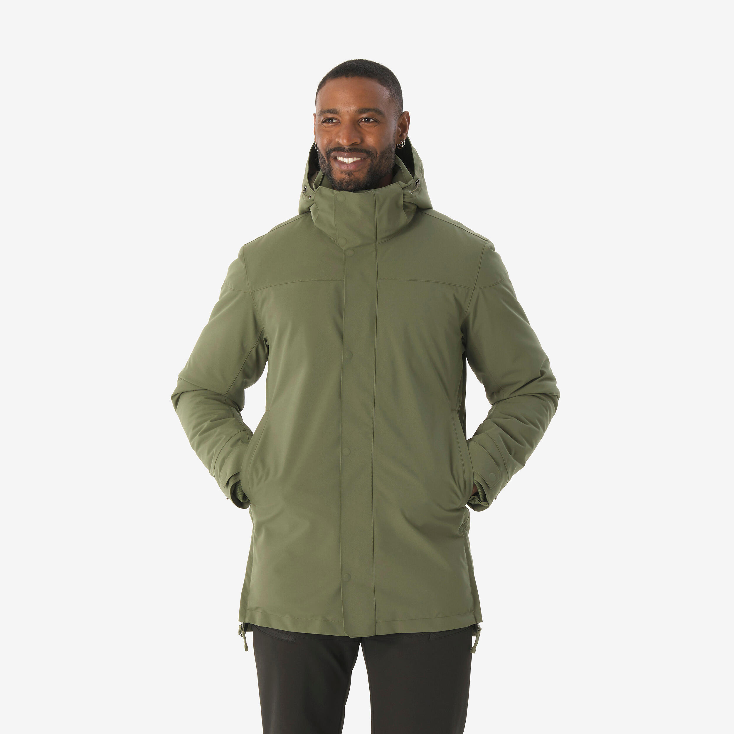 quechua Men’s waterproof hiking parka -10°C, NH500 - Green-picture-49