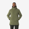 Men Hiking Waterproof Parka Jacket with Hood Warm Upto -10�C, NH500 - Green