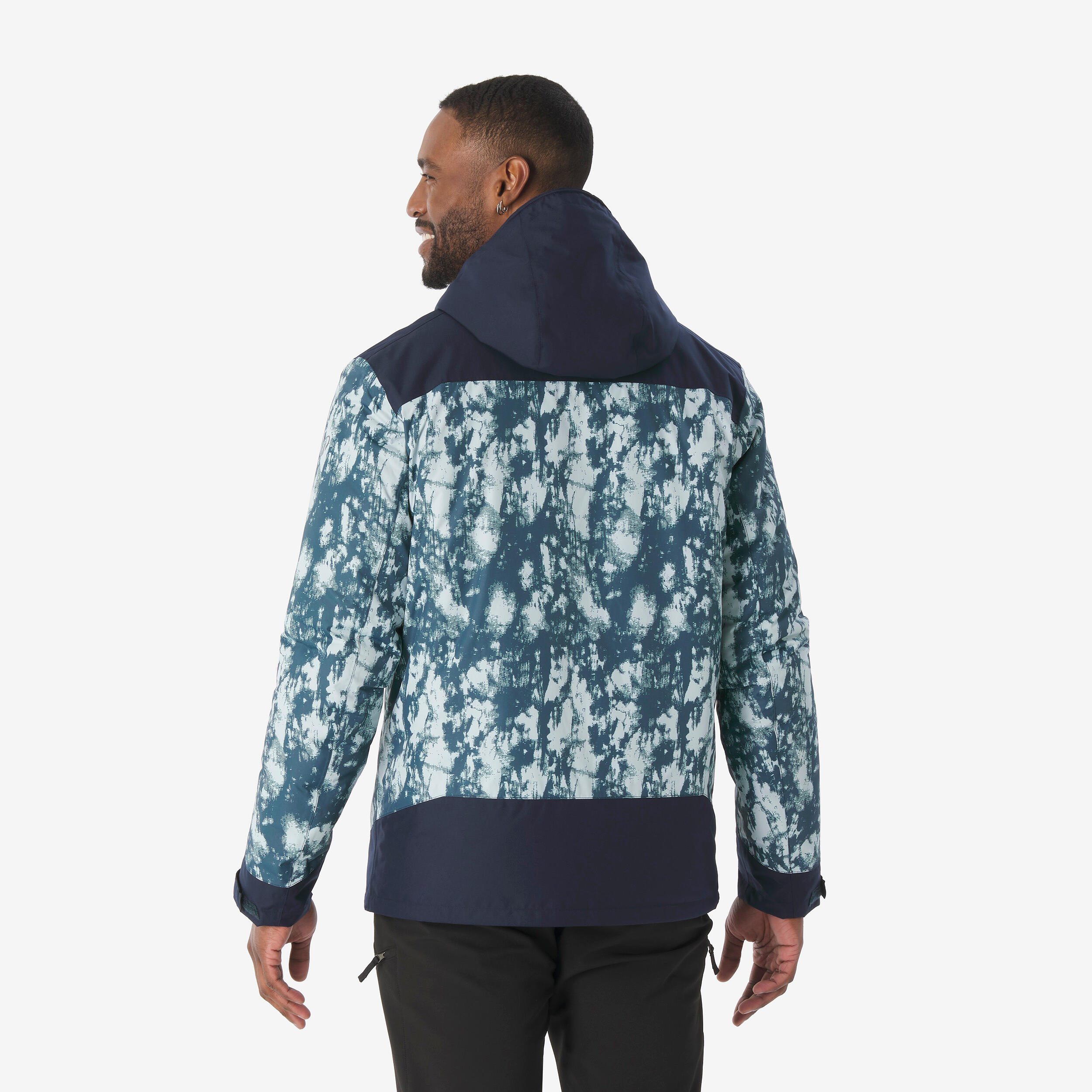 Winterjacke Herren warm bis -10°C wasserdicht – NH500 blau 4/9