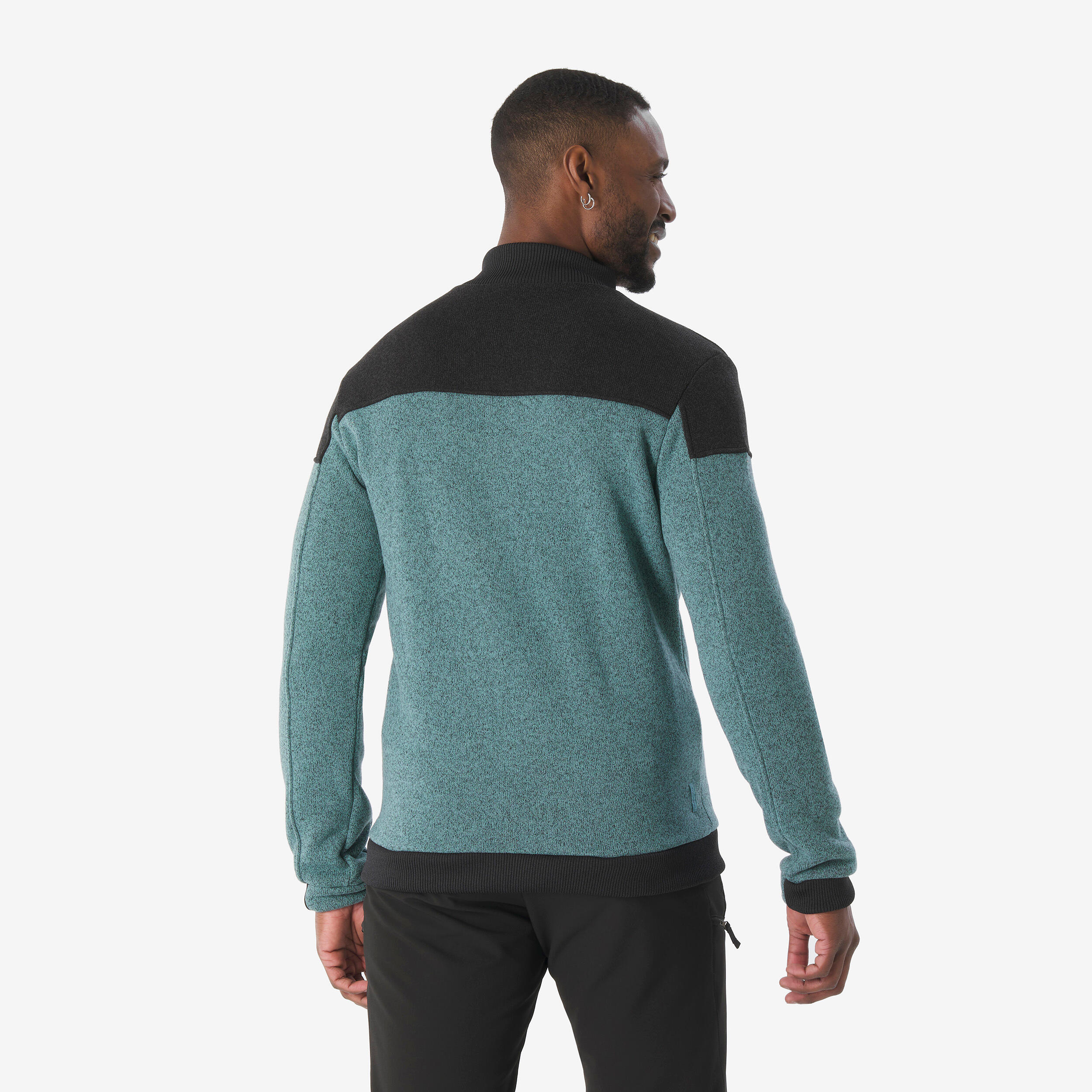 Polaire chaude de randonnée homme, NH100 vert 3/5
