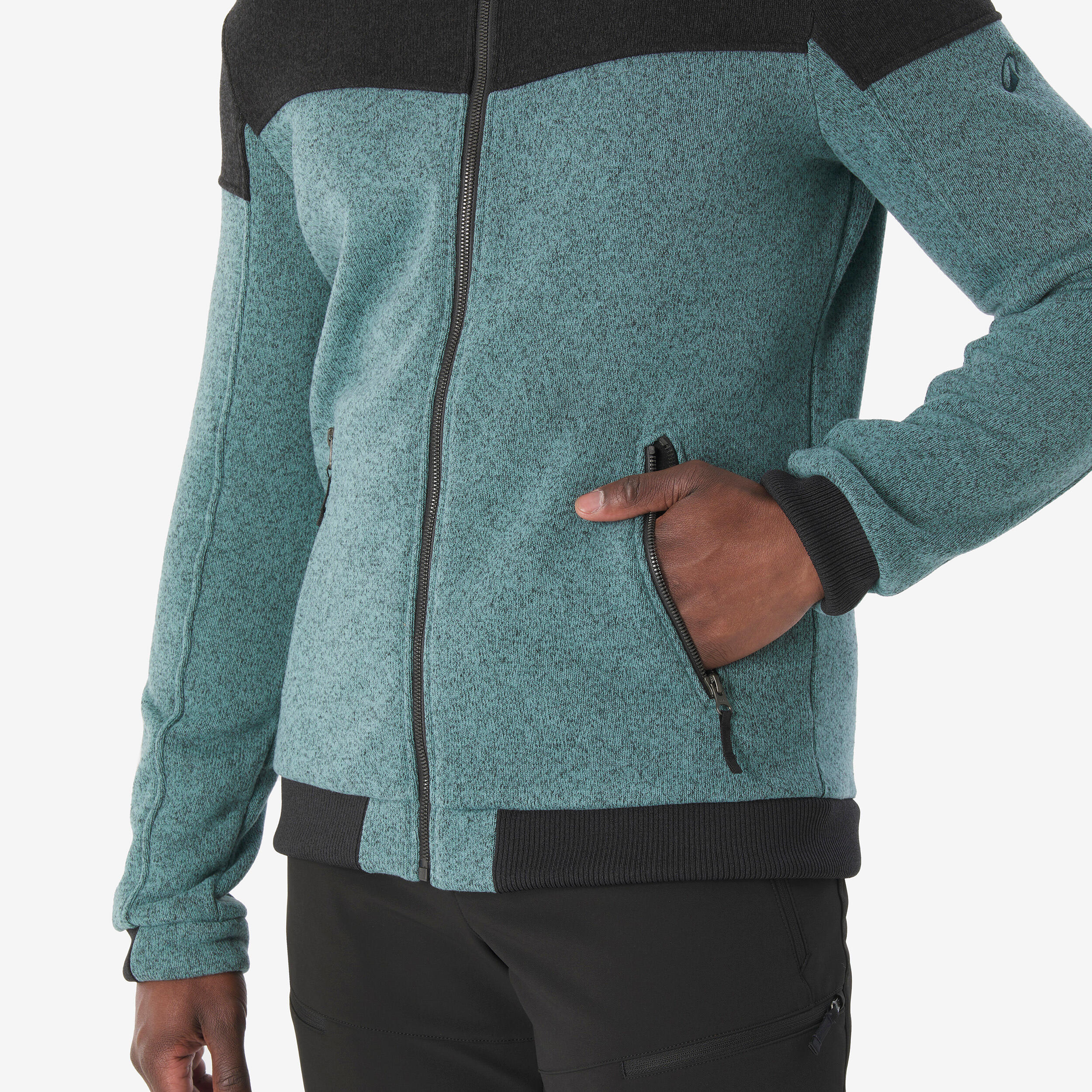 Polaire chaude de randonnée homme, NH100 vert 5/5
