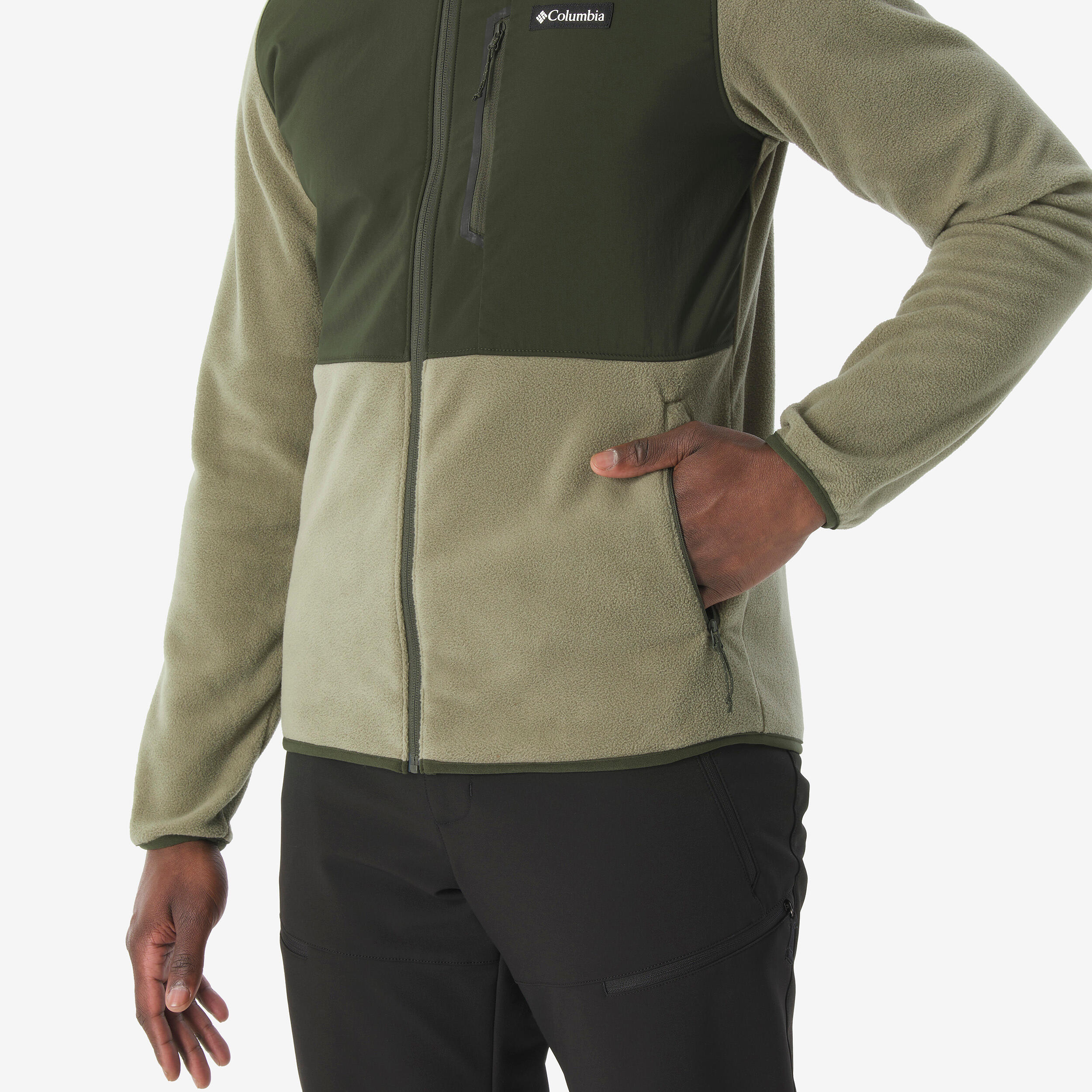Veste Polaire Columbia Homme – Bleue, Taille XL, Fermeture éclair, échangeable, Randonnée