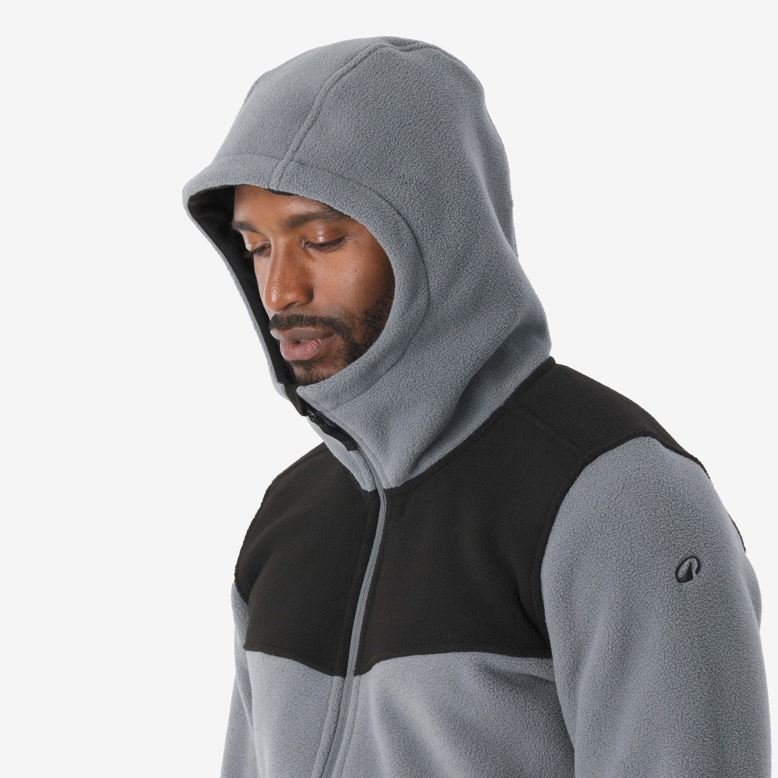 Warme wandelfleece voor heren NH500 grijs 5/7