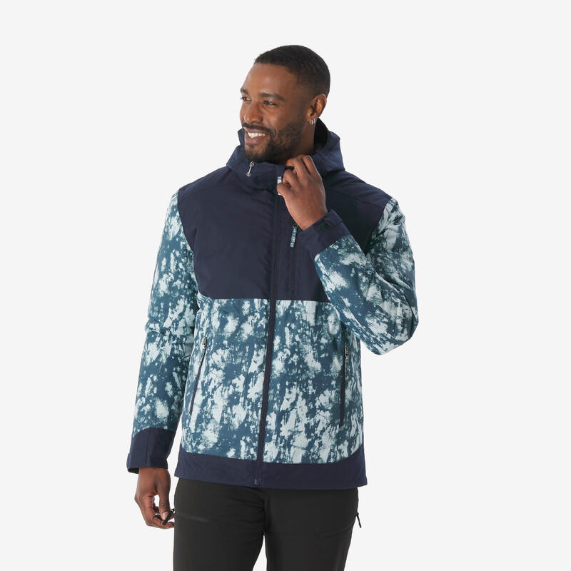 Erkek Su Geçirmez Outdoor Kar Montu/Kışlık Mont - Siyah/Mavi - SH500 -10 °C