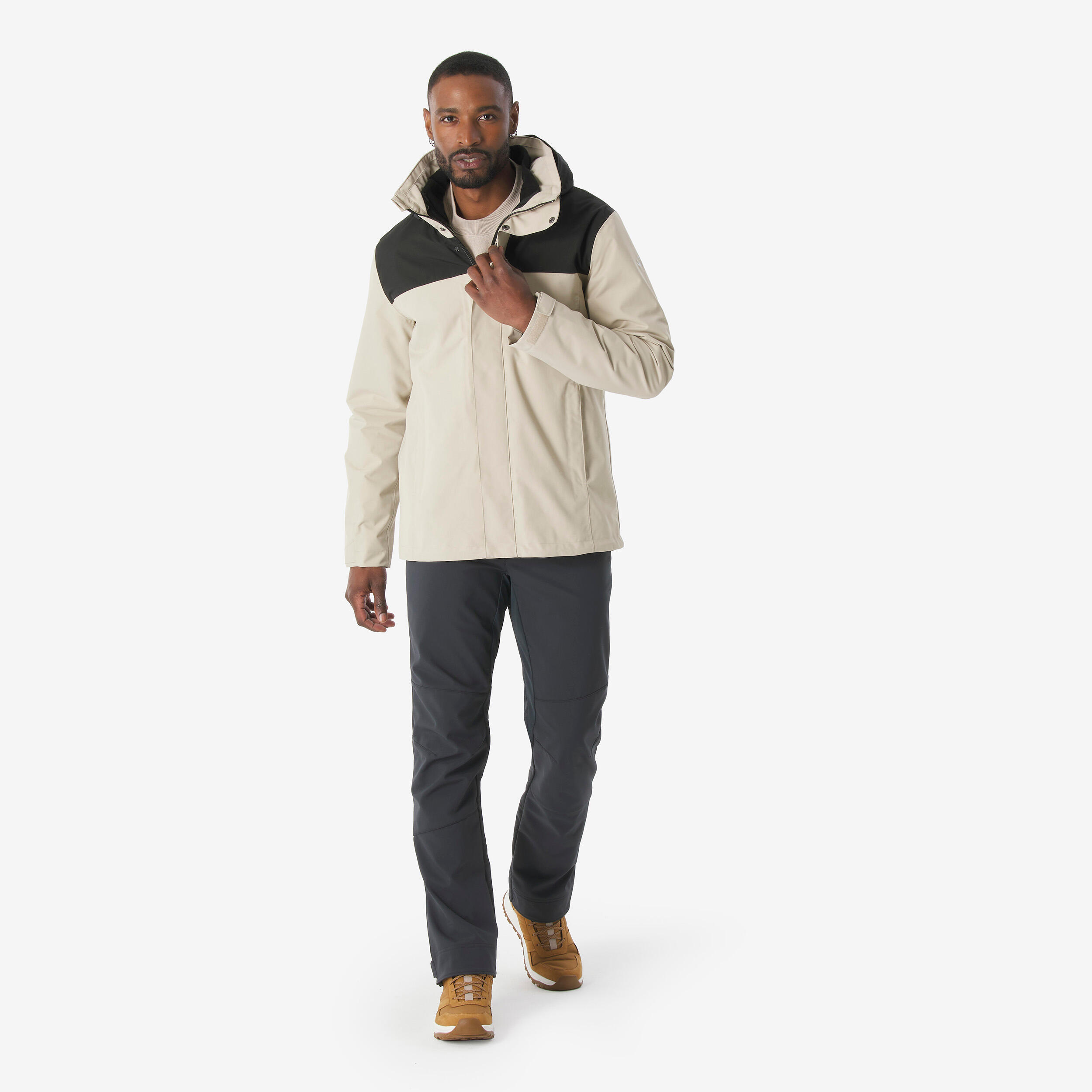 Chaqueta 3en1 de montaña y trekking impermeable Hombre Forclaz NH100 5/9
