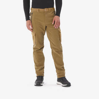 Men’s warm and windproof hiking trousers, NH900 - Brown