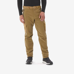 Pantalon de randonnée chaud coupe-vent homme, NH900 marron