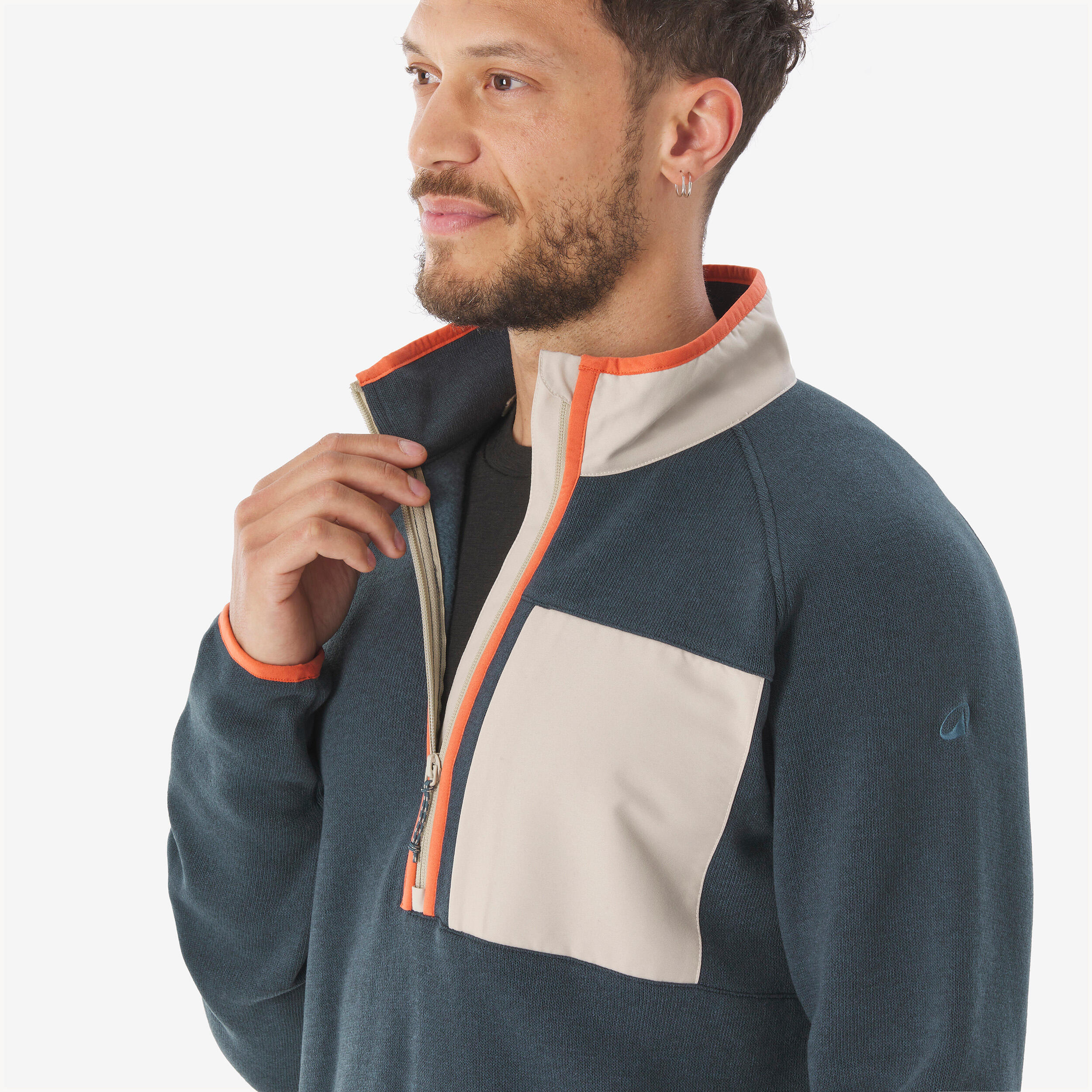 Chandail de randonnée à demi-zip homme, NH 500 5/6