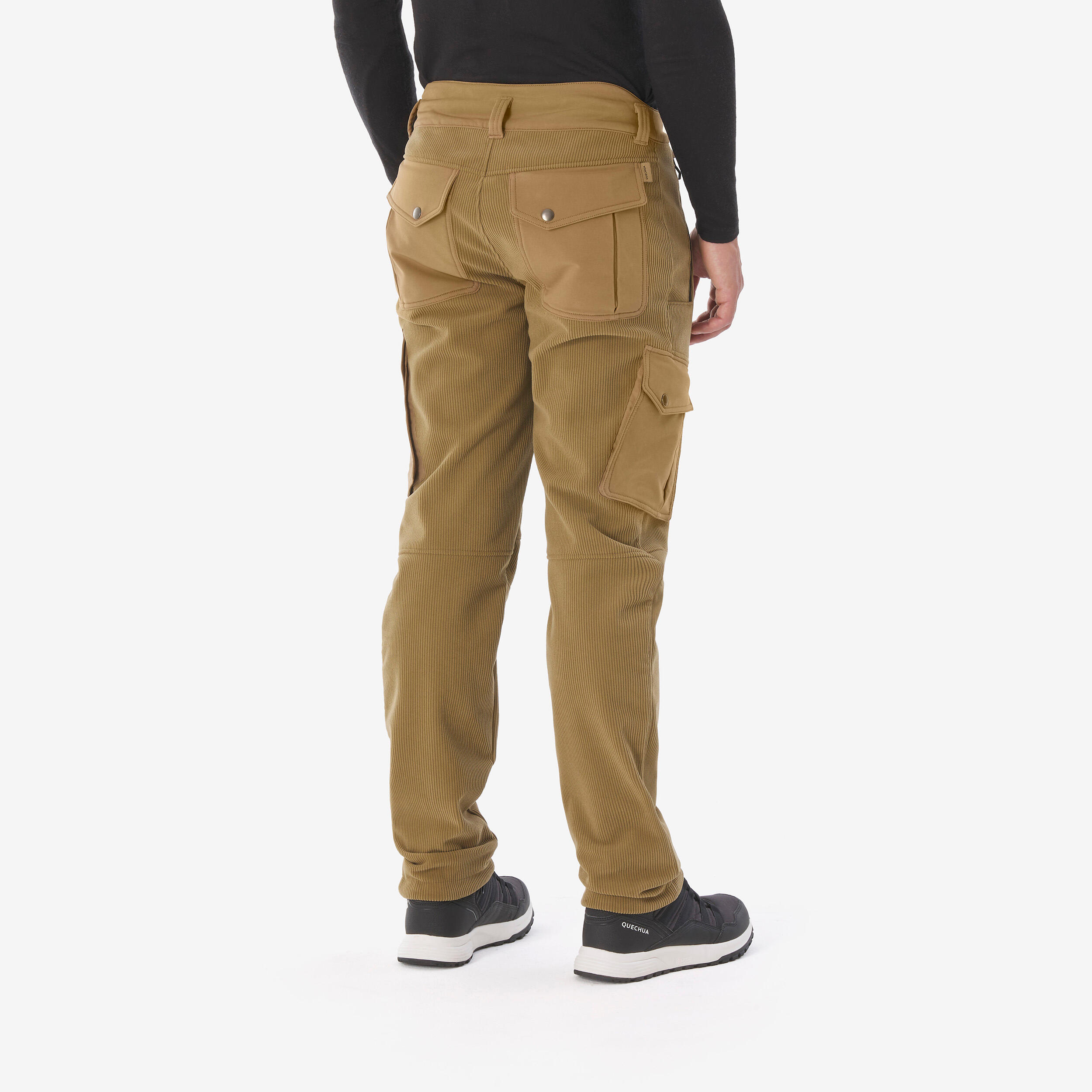 Men s warm hiking trousers with membrane NH900 Brown Decathlon