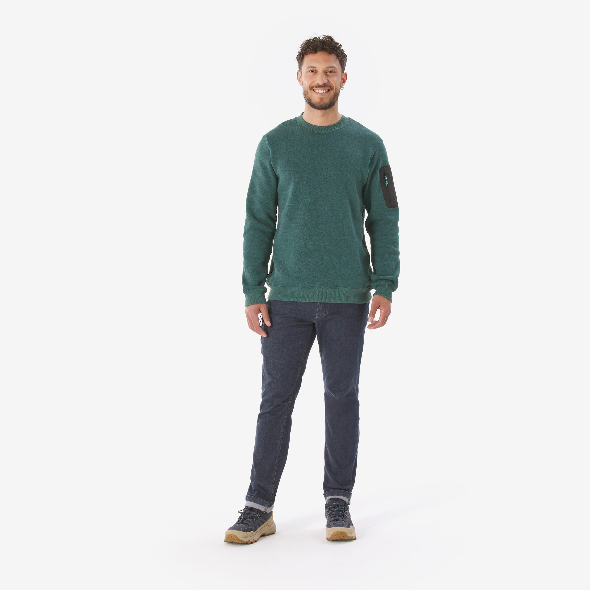 Men’s hiking pullover NH100 - Green