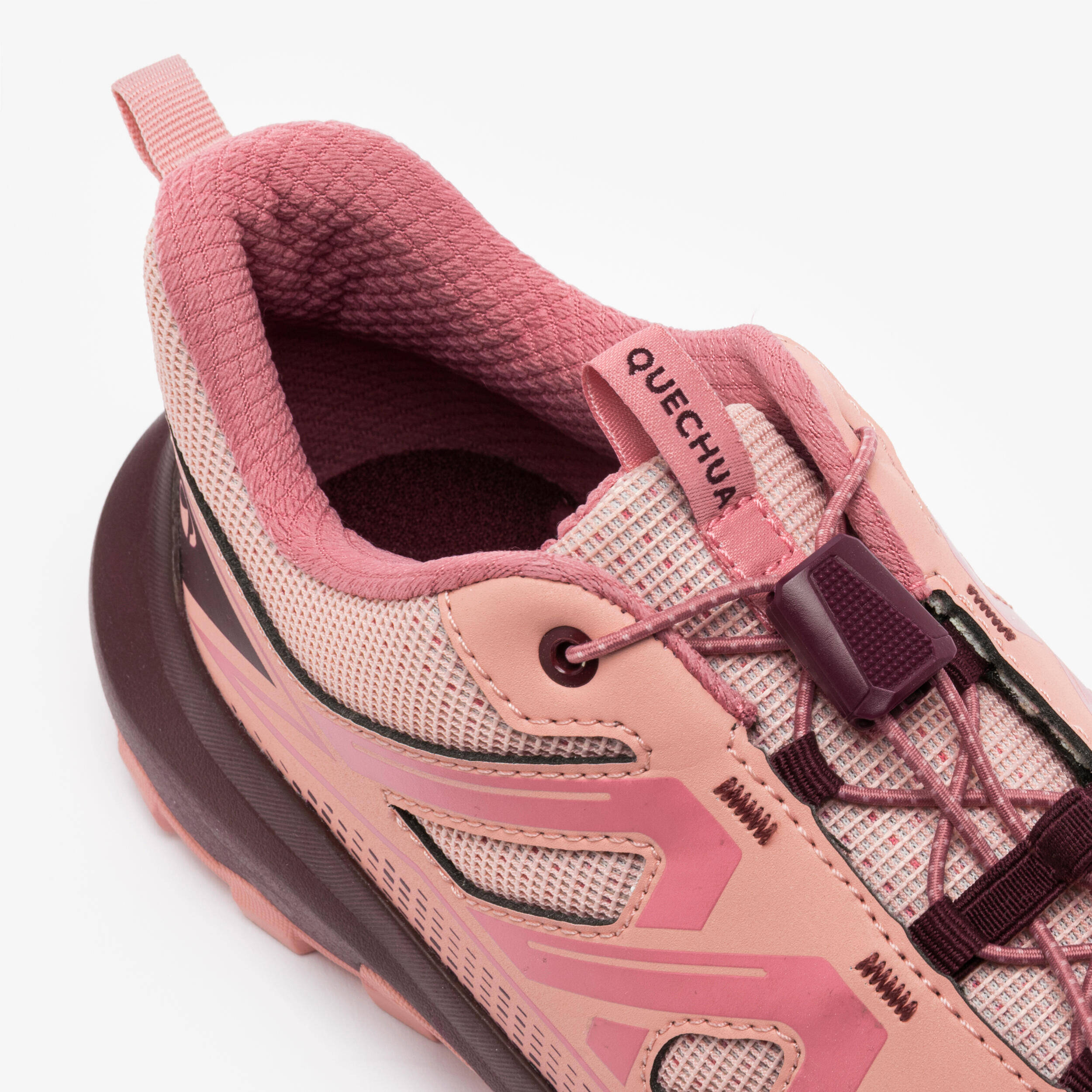 Kids’ quick-lace hiking boots, UK JR sizes 2.5-5, Crossrock - Pink -  3