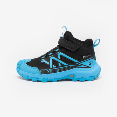 Waterdichte halfhoge wandelschoenen crossrock voor kinderen blauw