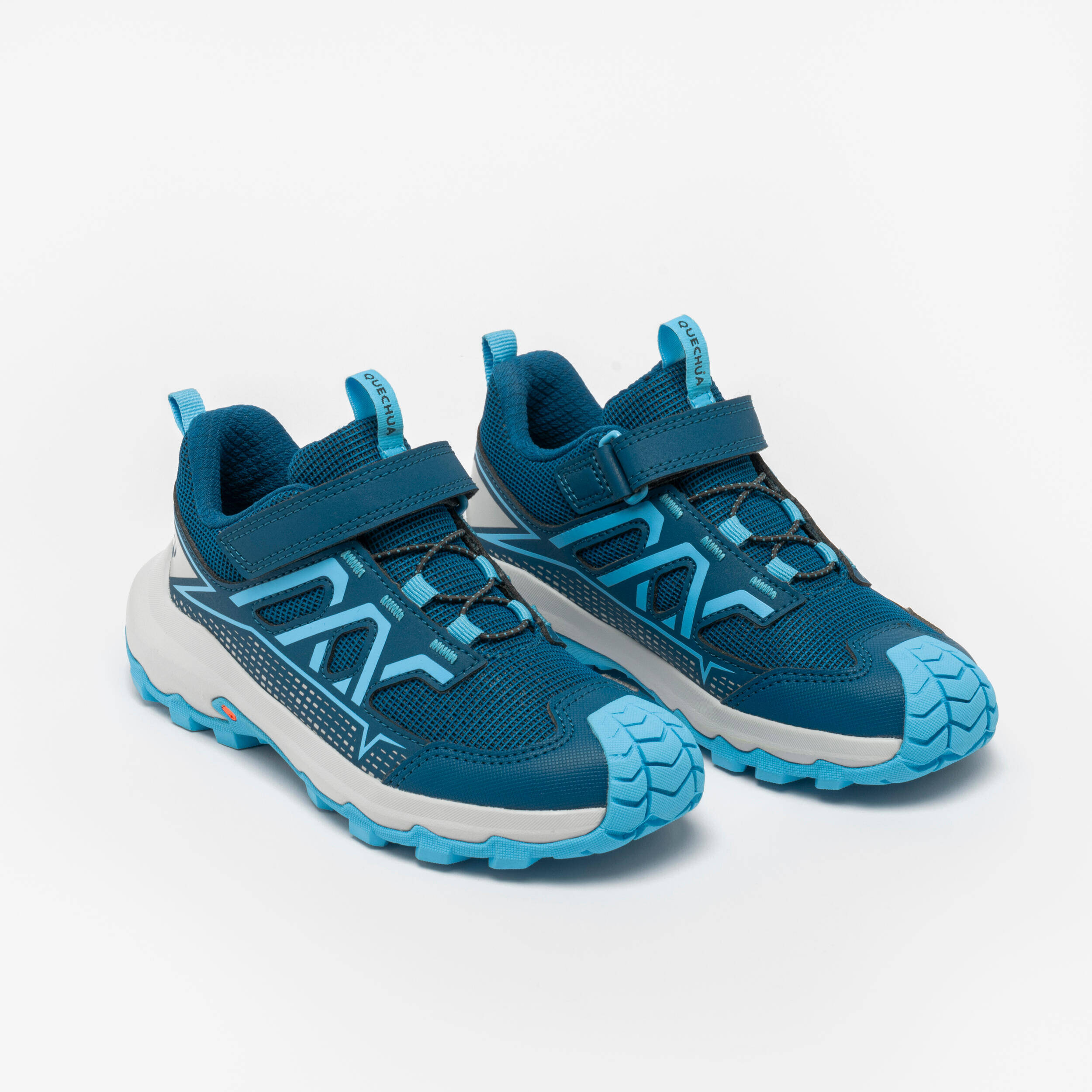 Kids’ quick-lace hiking boots, UK JR sizes 7-2, Crossrock - Blue -  2