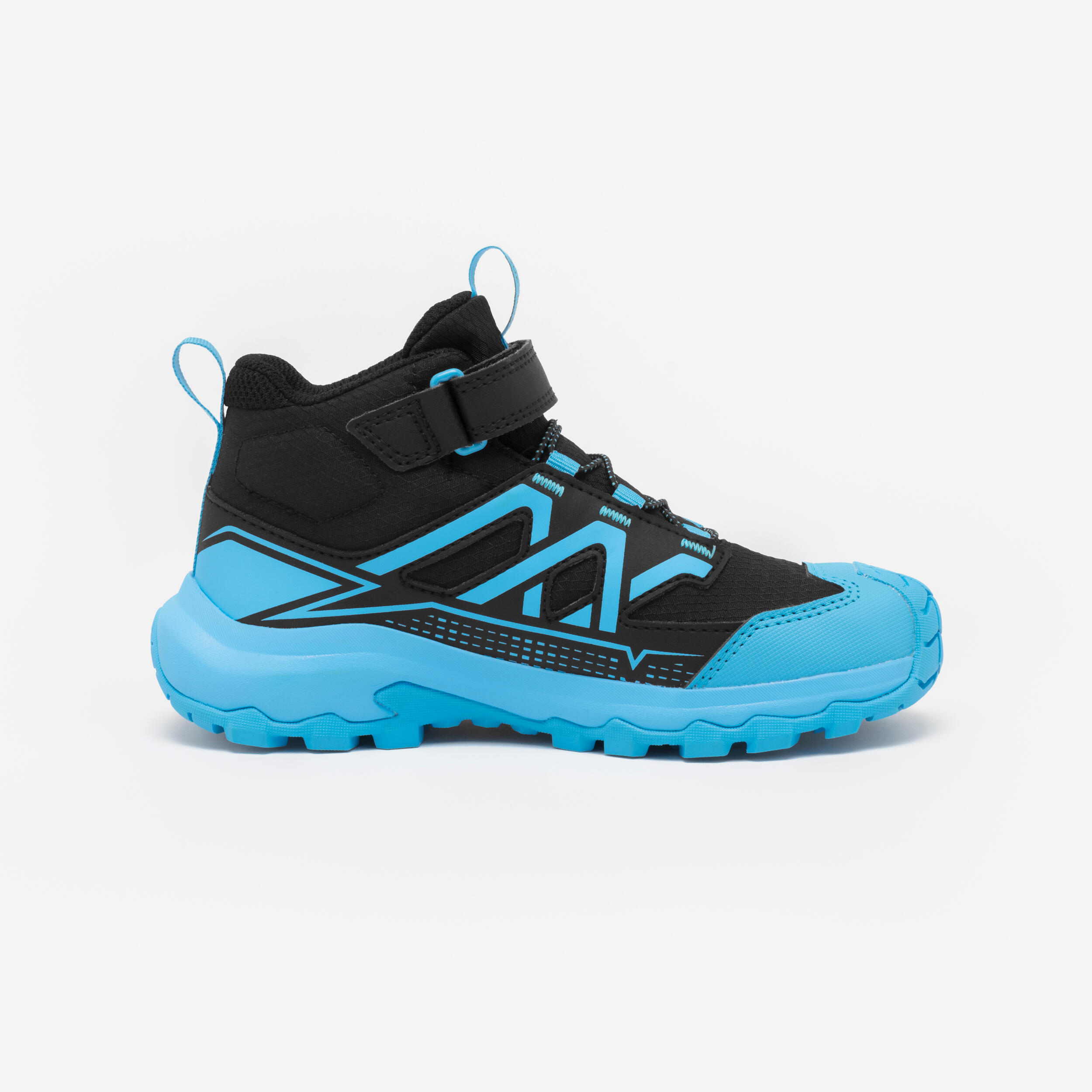 Crosscrock mittelhohe Wanderschuhe mit Klettverschluss, 24 bis 34 Blau 5/8