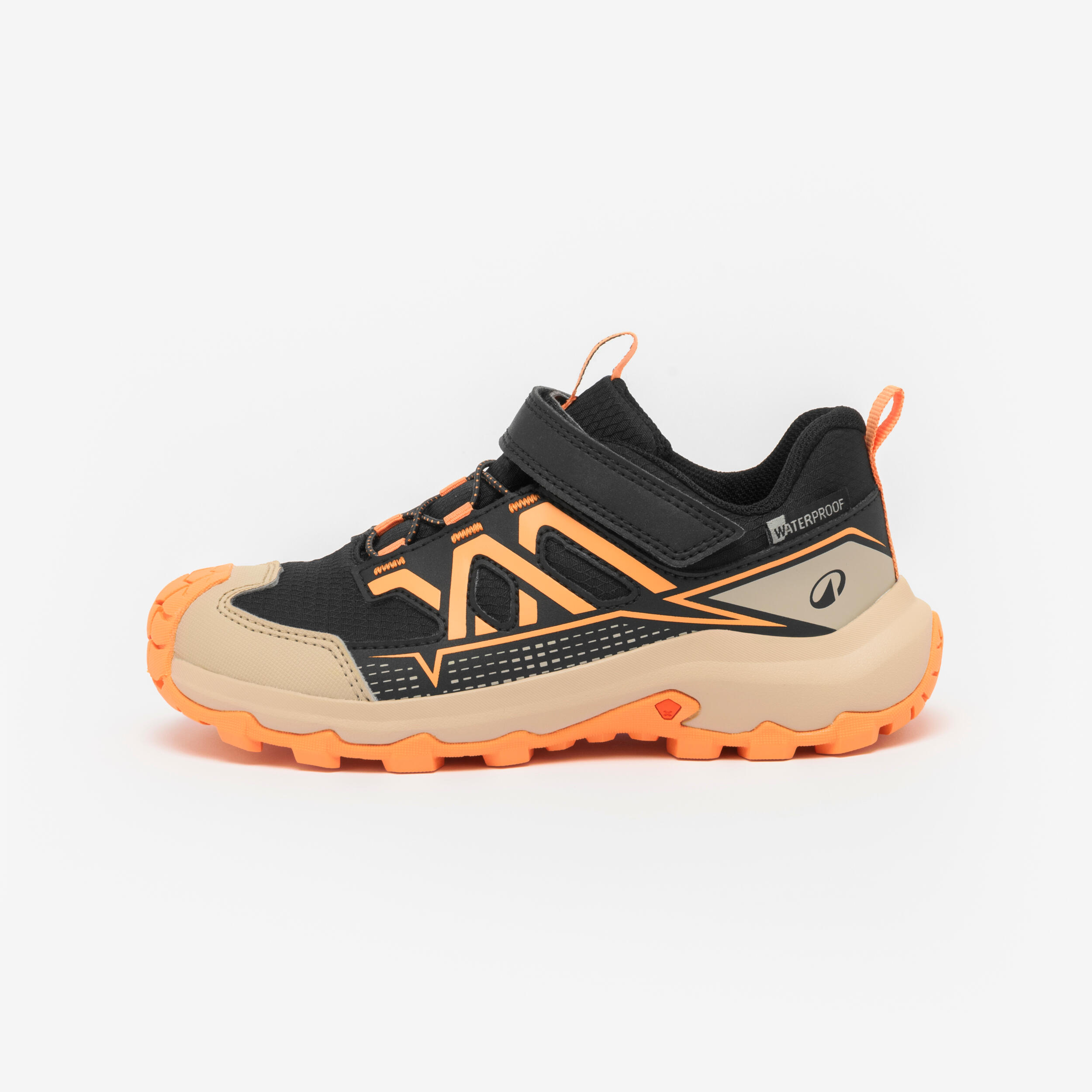 Kids’ Waterproof Riptab Hiking Boots Crossrock Size Jr 7 to Sr 3.5 - Orange