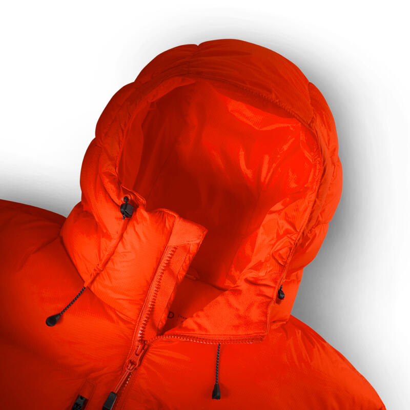 Doudoune d'alpinisme en duvet homme, Makalu rouge