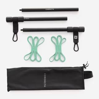 Strength Training Portable Bar with Two 10 kg Resistance Bands